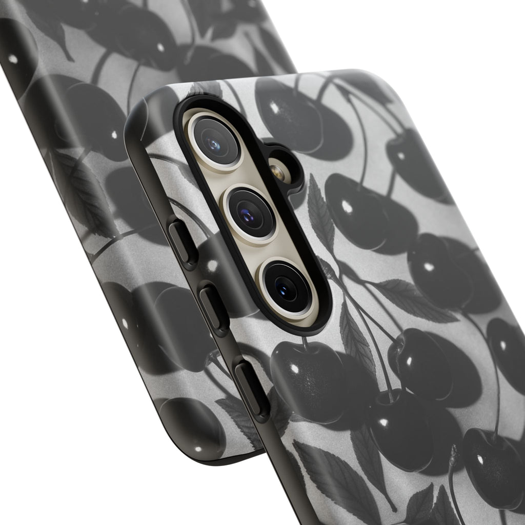 Black Cherry Print Tough Phone Cases (Minimal)