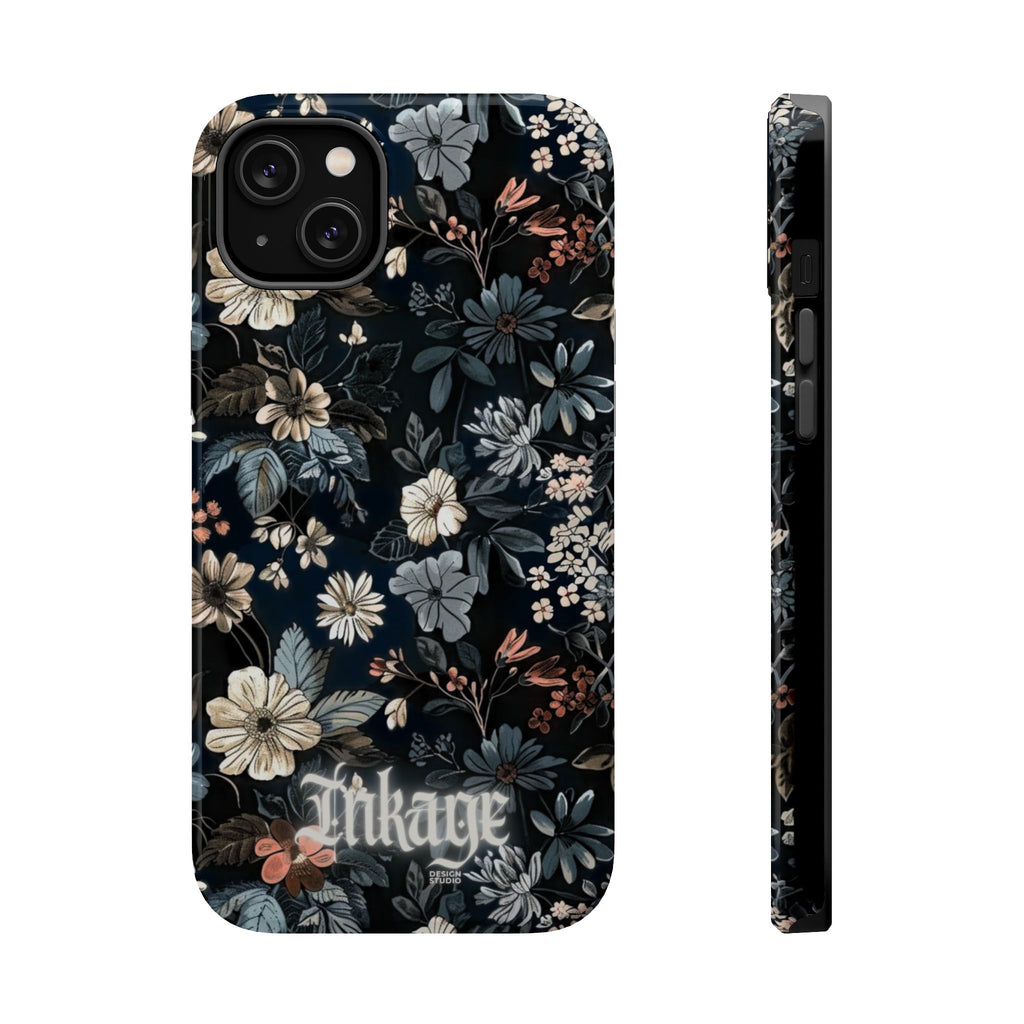 Black Florals Magnetic Phone Cases (Minimal)