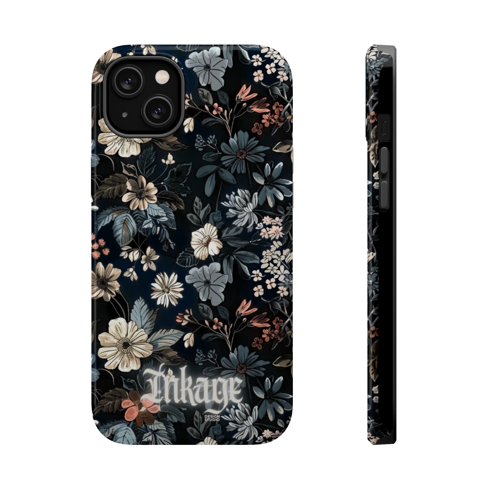 Black Florals Magnetic Phone Cases (Minimal)