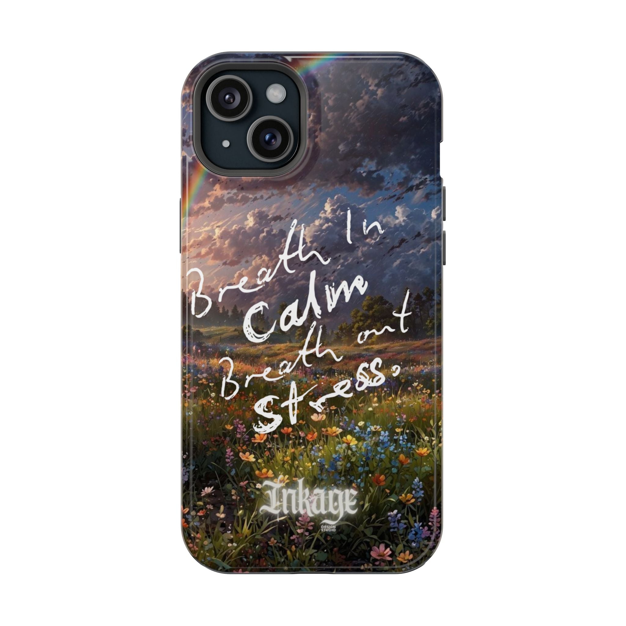 "Breath in Calm Breath out Stress" Quote Magnetic Phone Cases