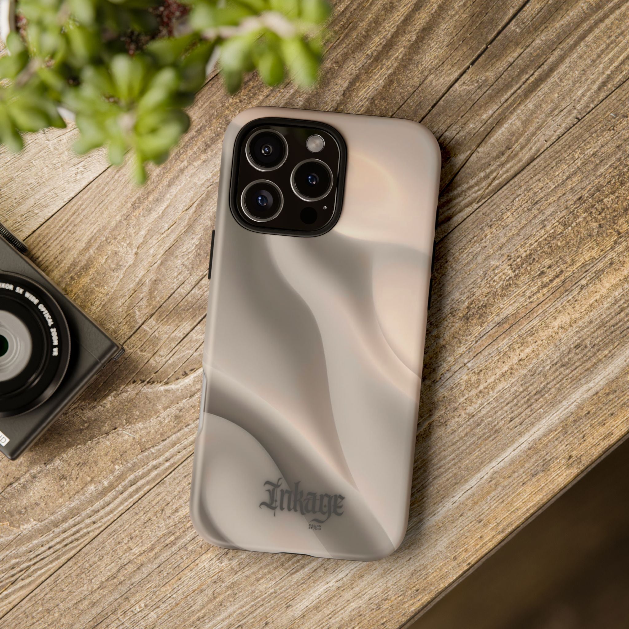 Beige Wavy Flow Tough Phone Case (Minimal)