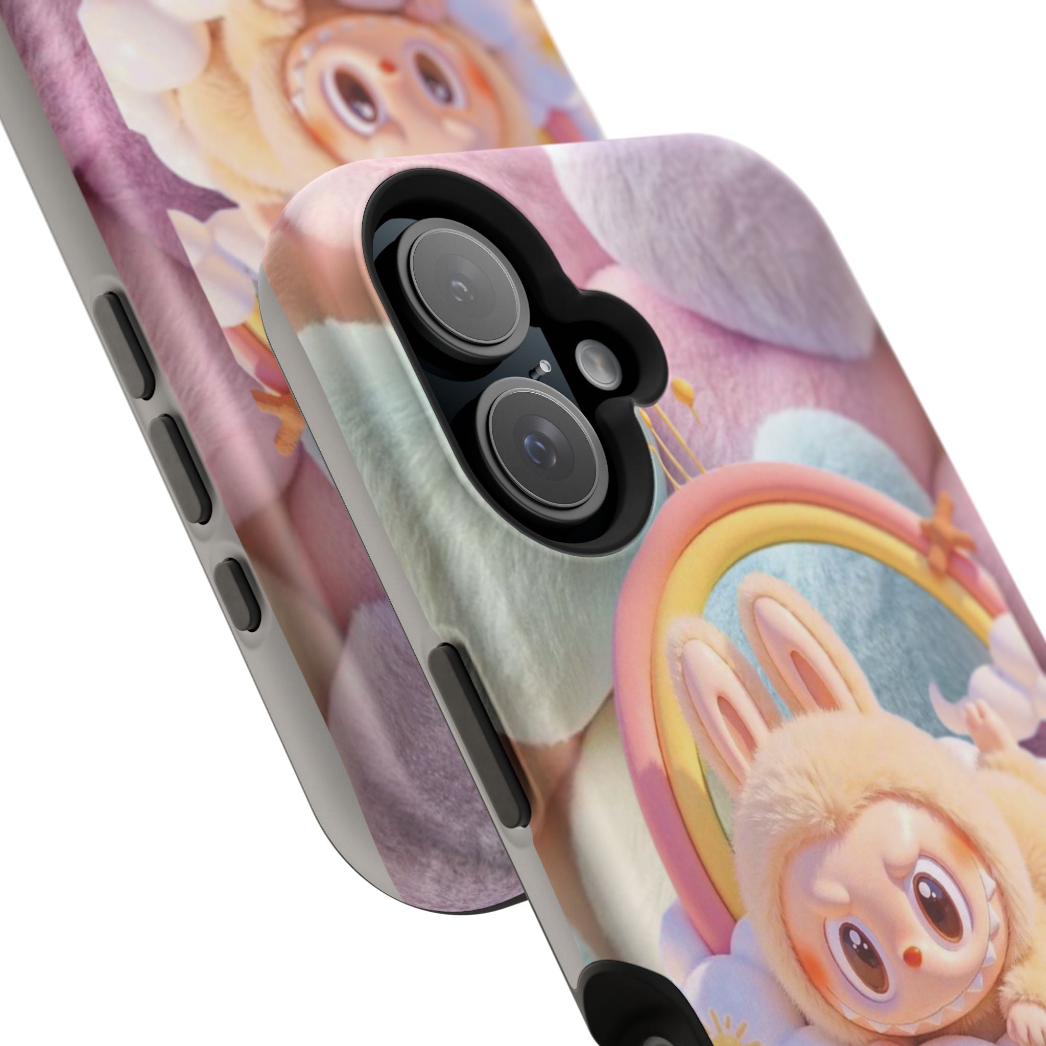 Pastel Rainbow Labubu Magnetic Phone Cases (Animation)
