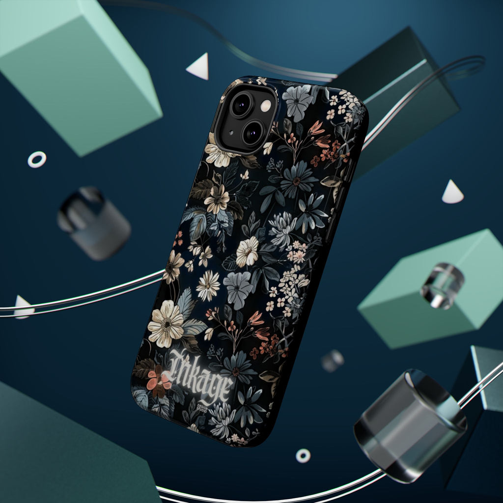 Black Florals Magnetic Phone Cases (Minimal)