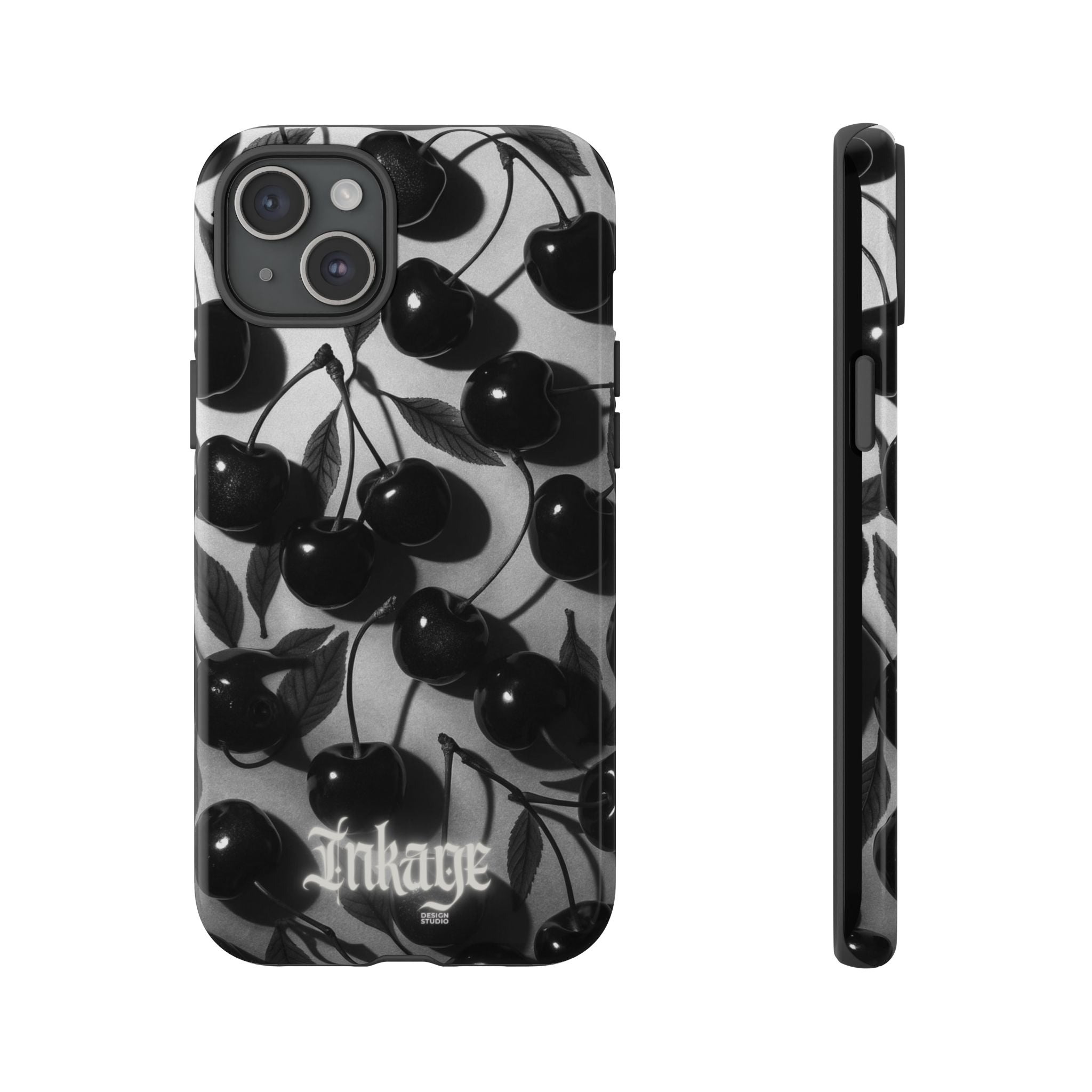Black Cherry Print Tough Phone Cases (Minimal)