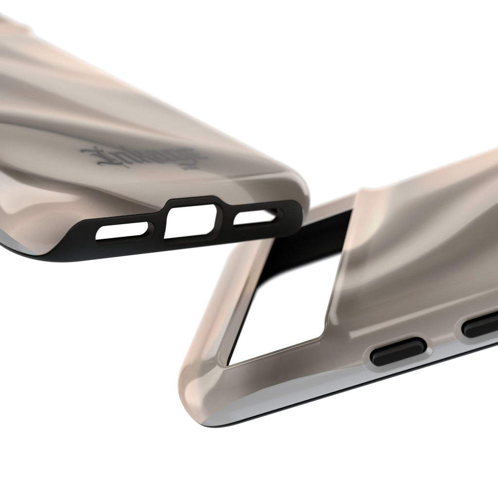 Beige Wavy Flow Tough Phone Case (Minimal)