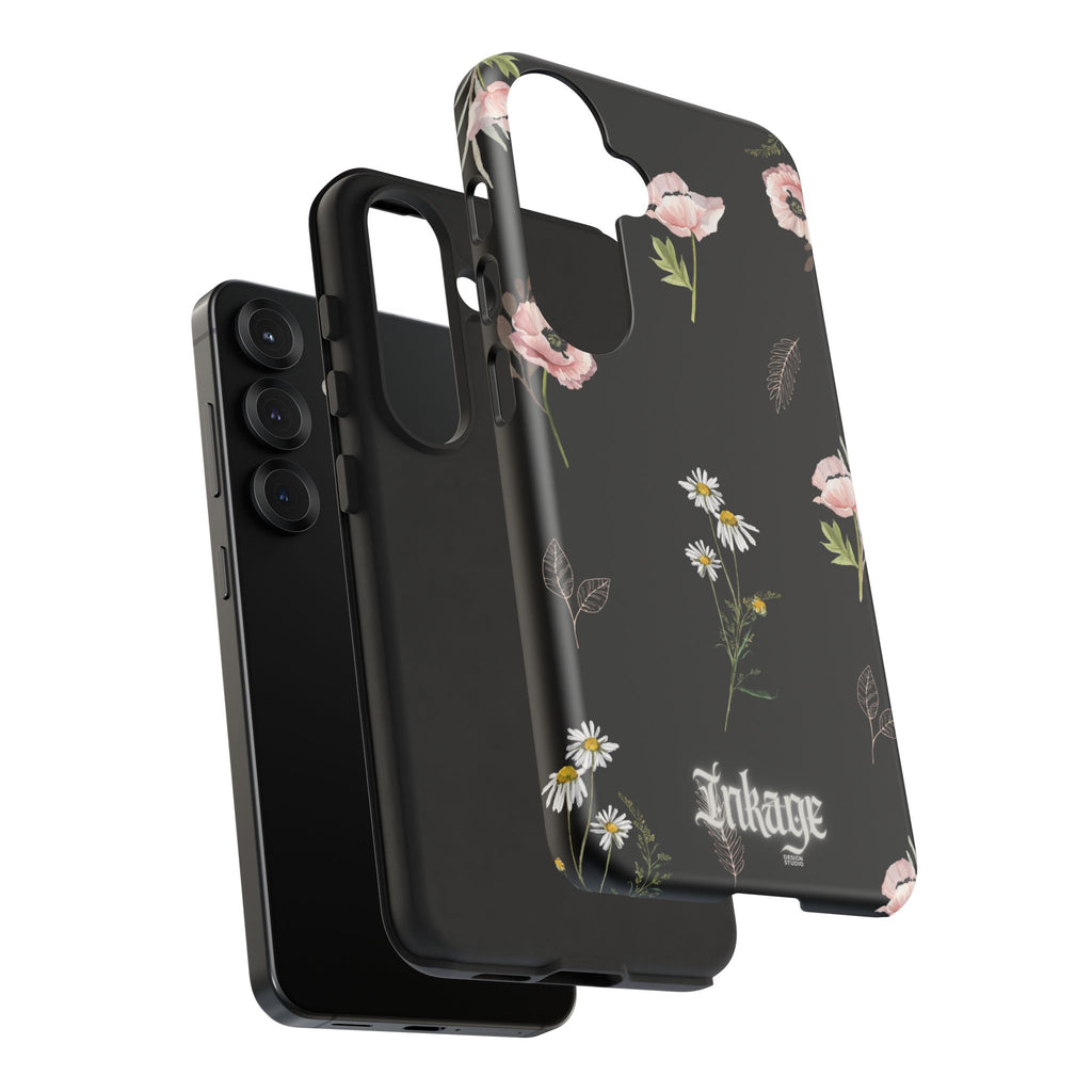 Elegant Black Florals Tough Phone Cases (Minimal)