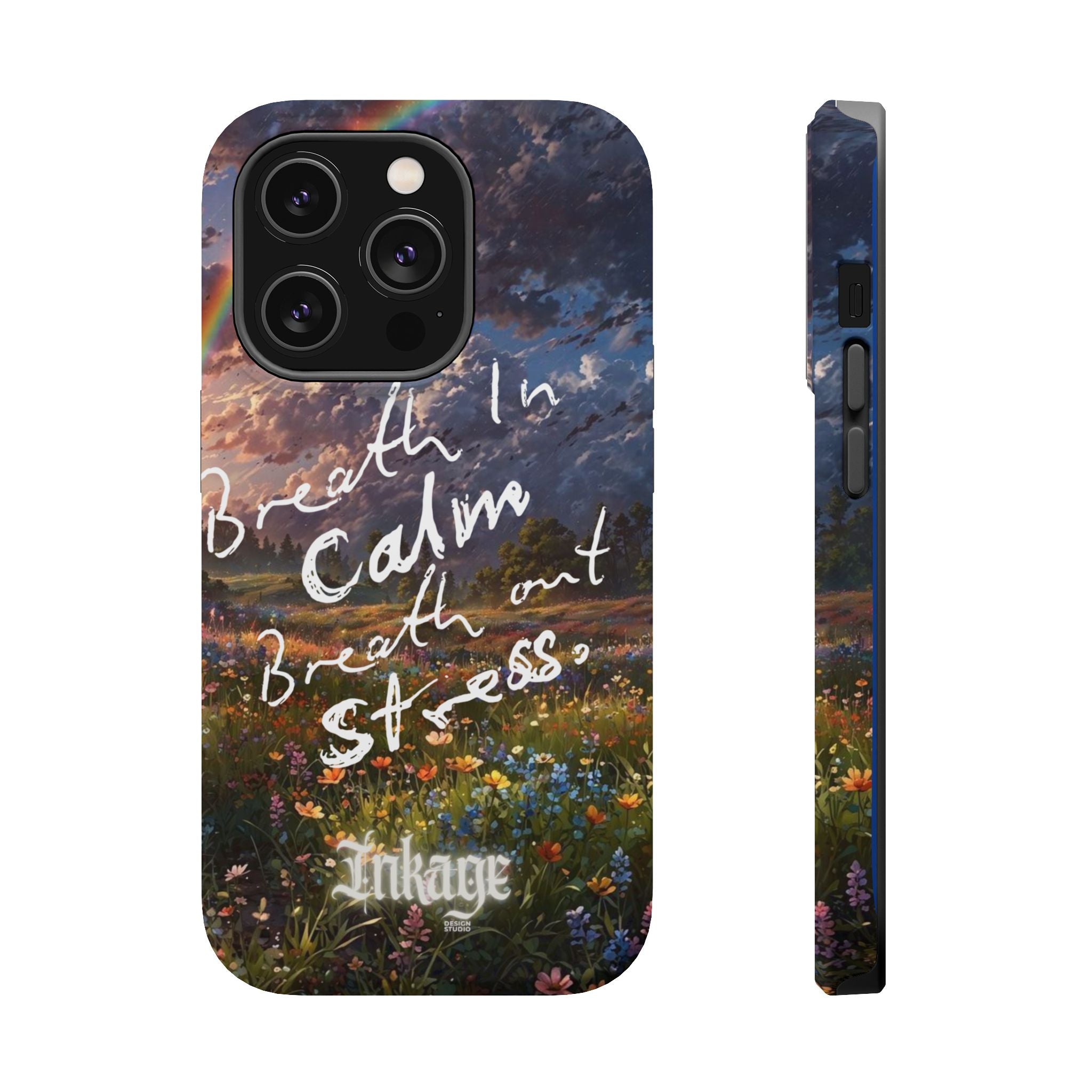 "Breath in Calm Breath out Stress" Quote Magnetic Phone Cases