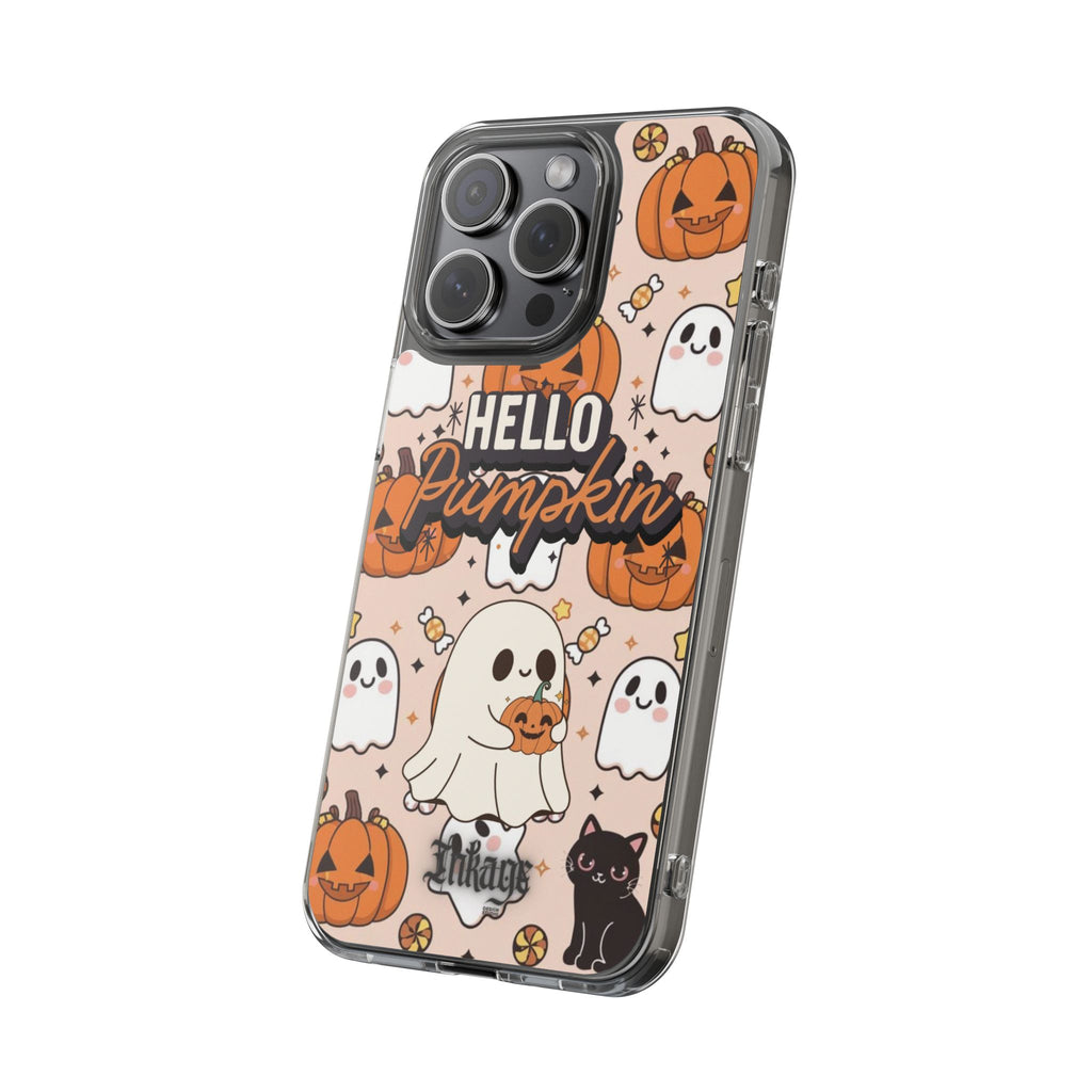 Cute Pumpkin Ghost Clear Impact Phone Case (Season)