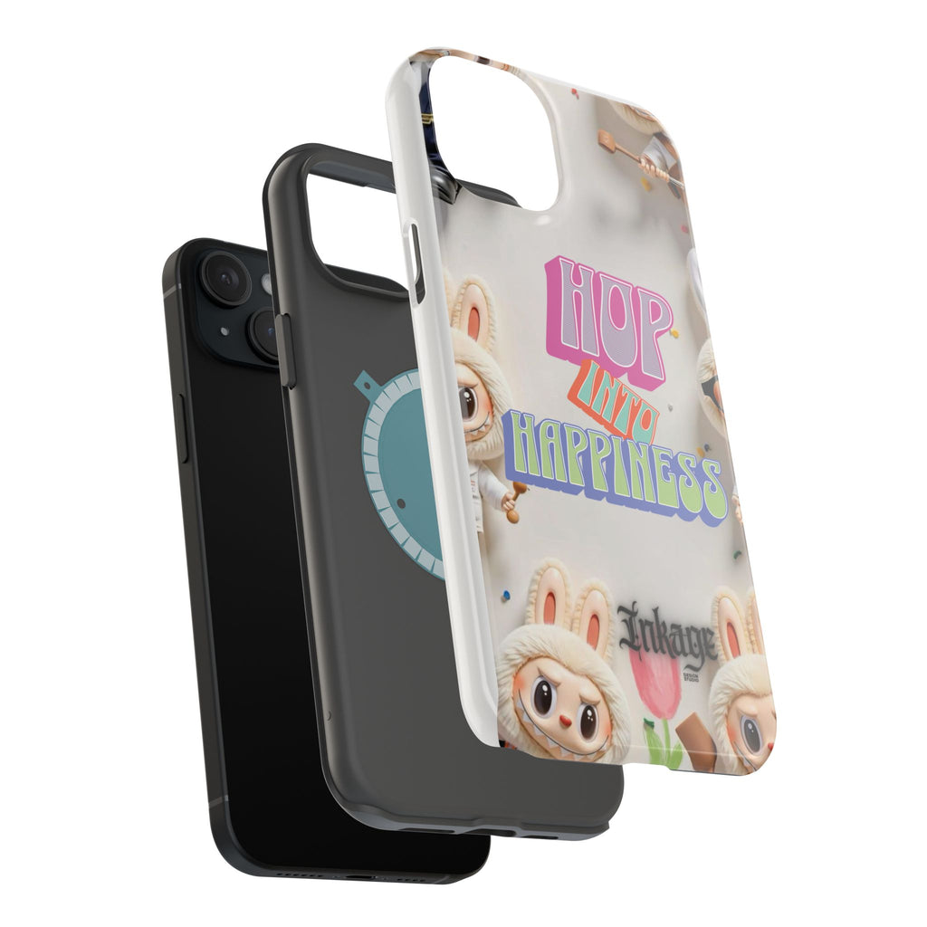 "Hop Into Happiness" Quote Magnetic Phone Case (Animation)