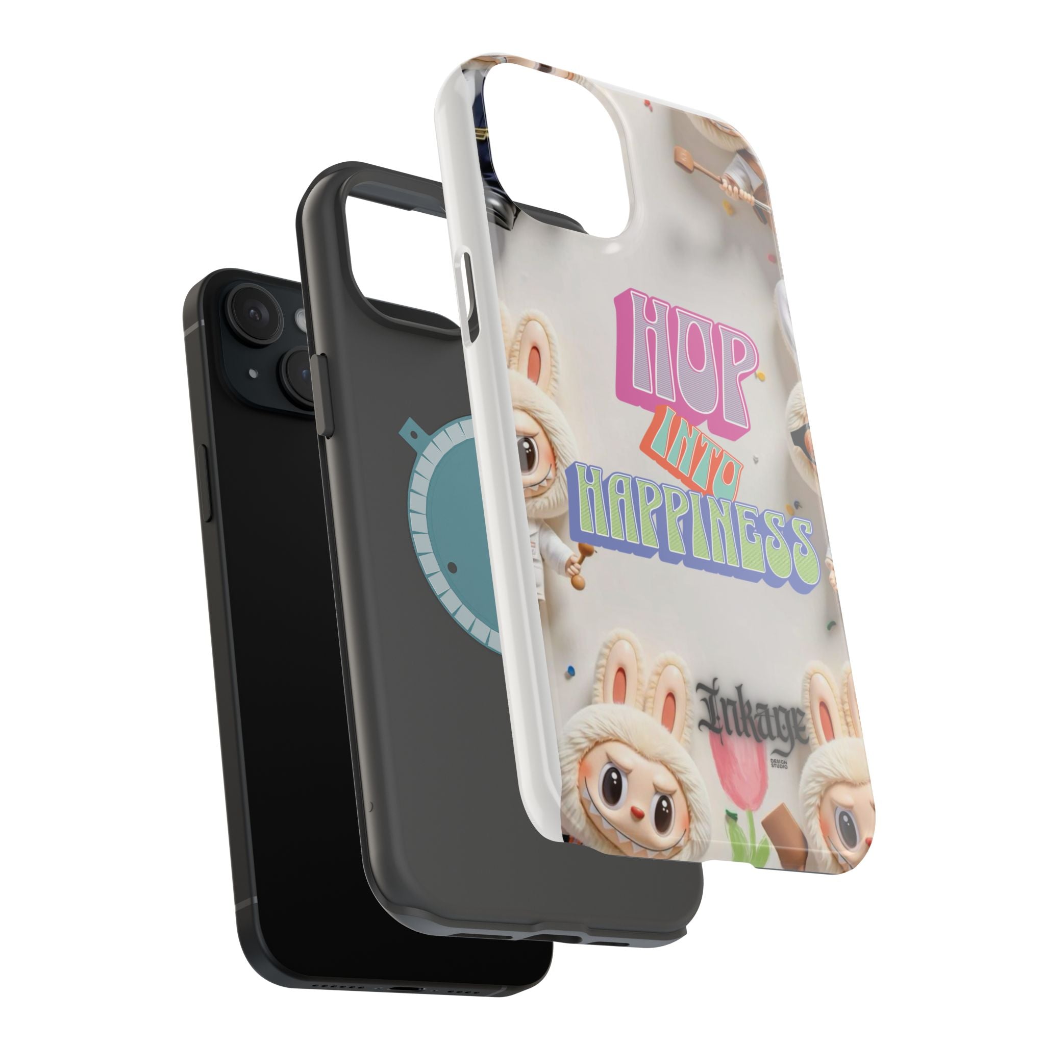 "Hop Into Happiness" Quote Magnetic Phone Case (Animation)