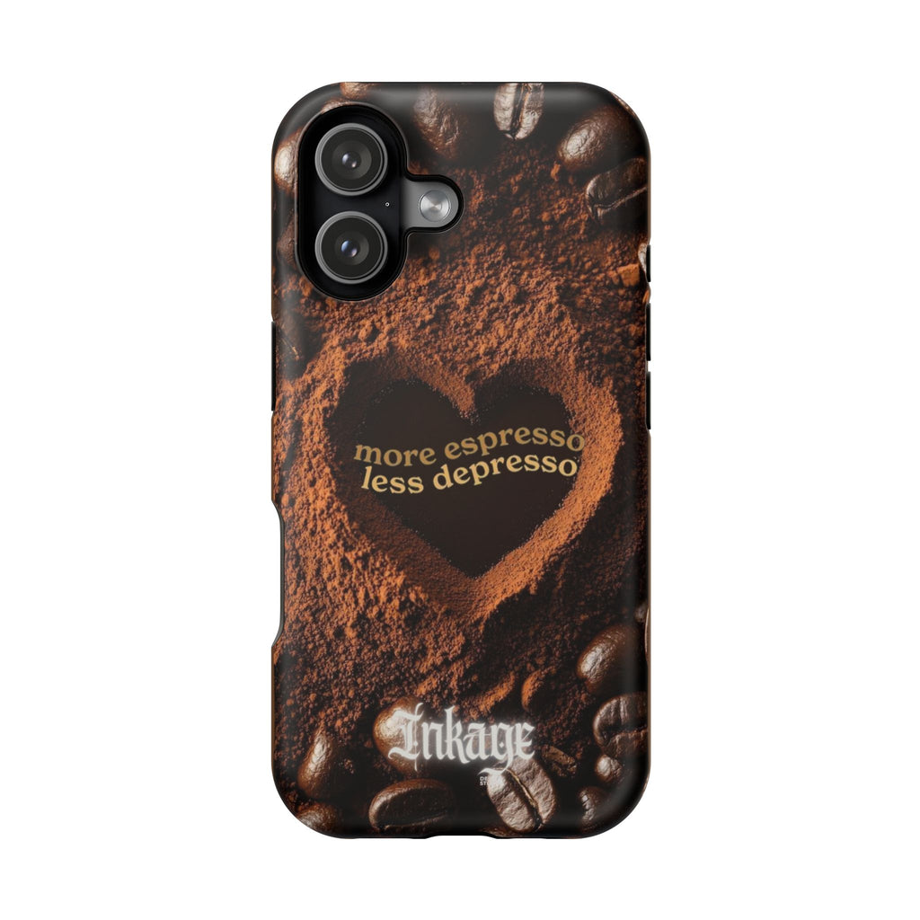 "More Espresso Less Depresso" Magnetic Phone Cases (Quote)