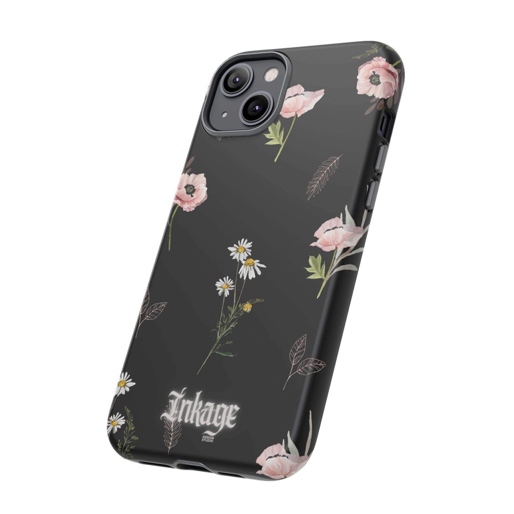Elegant Black Florals Tough Phone Cases (Minimal)