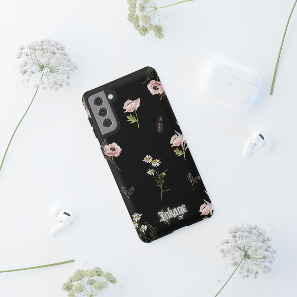 Elegant Black Florals Tough Phone Cases (Minimal)
