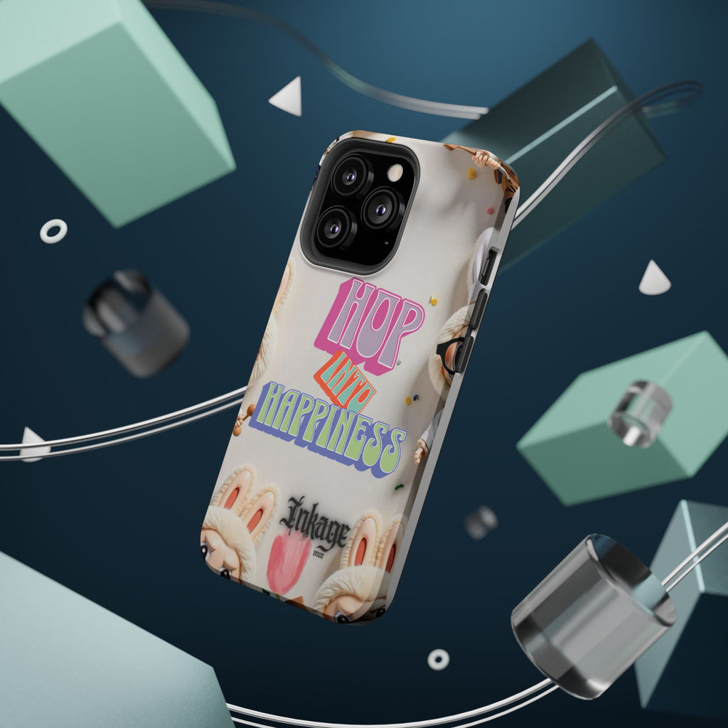 "Hop Into Happiness" Quote Magnetic Phone Case (Animation)