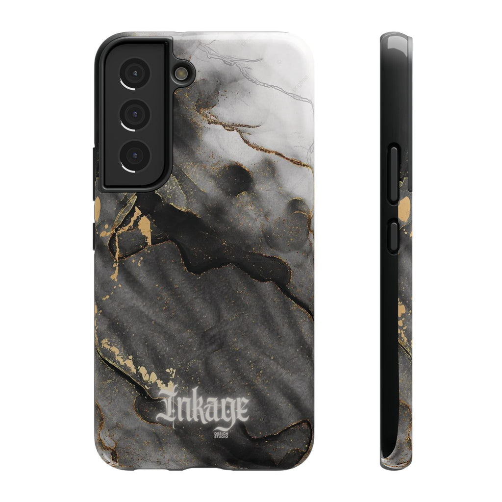 White Noir Marble Gold Foil Magnetic Phone Cases (Minimal)