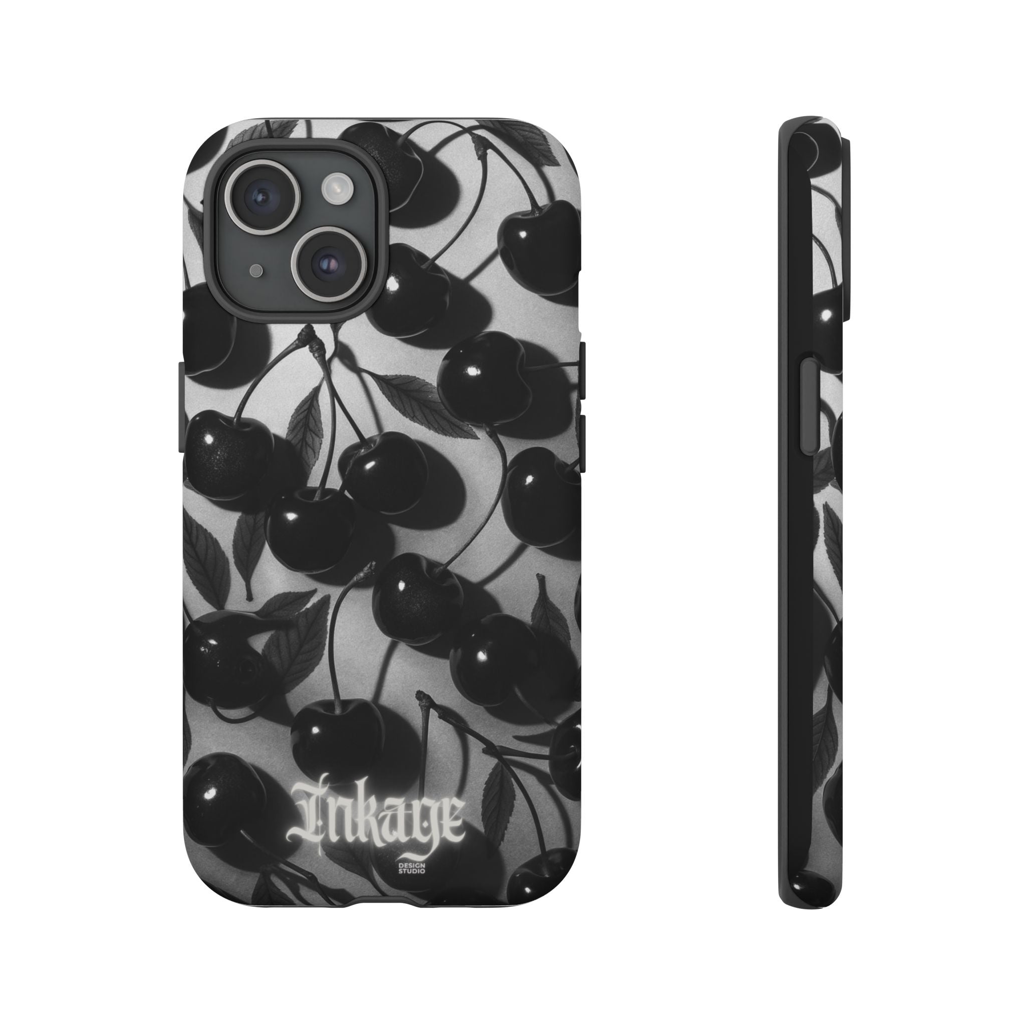 Black Cherry Print Tough Phone Cases (Minimal)