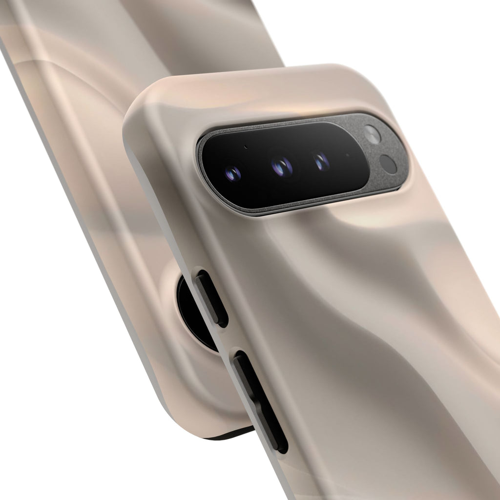 Beige Wavy Flow Tough Phone Case (Minimal)