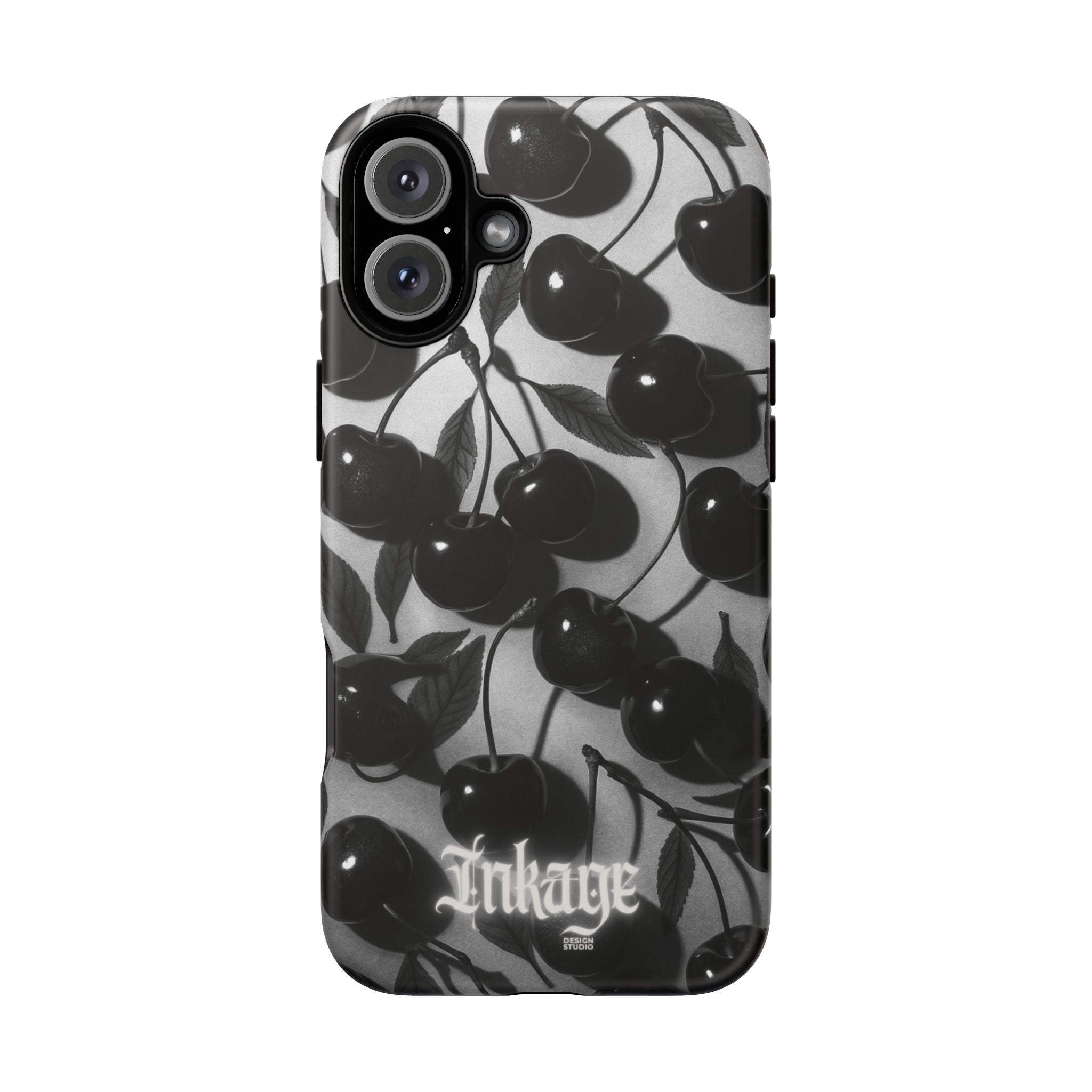 Black Cherry Print Tough Phone Cases (Minimal)