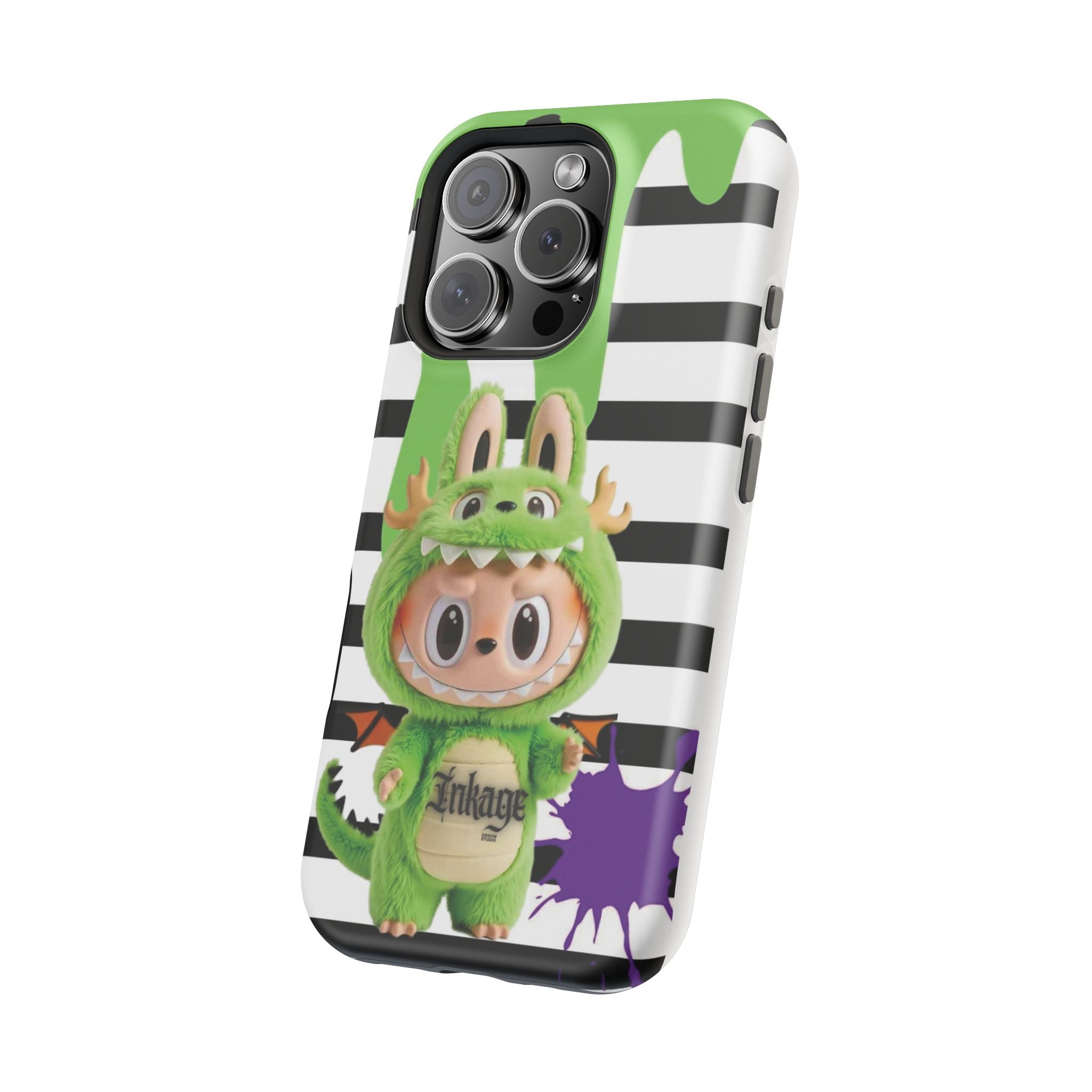 Greenie Labubu Spooky Magnetic Phone Case (Animation)