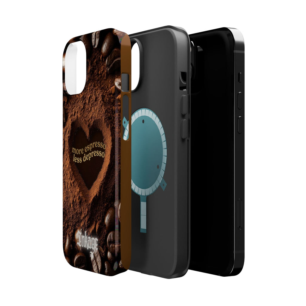 "More Espresso Less Depresso" Magnetic Phone Cases (Quote)