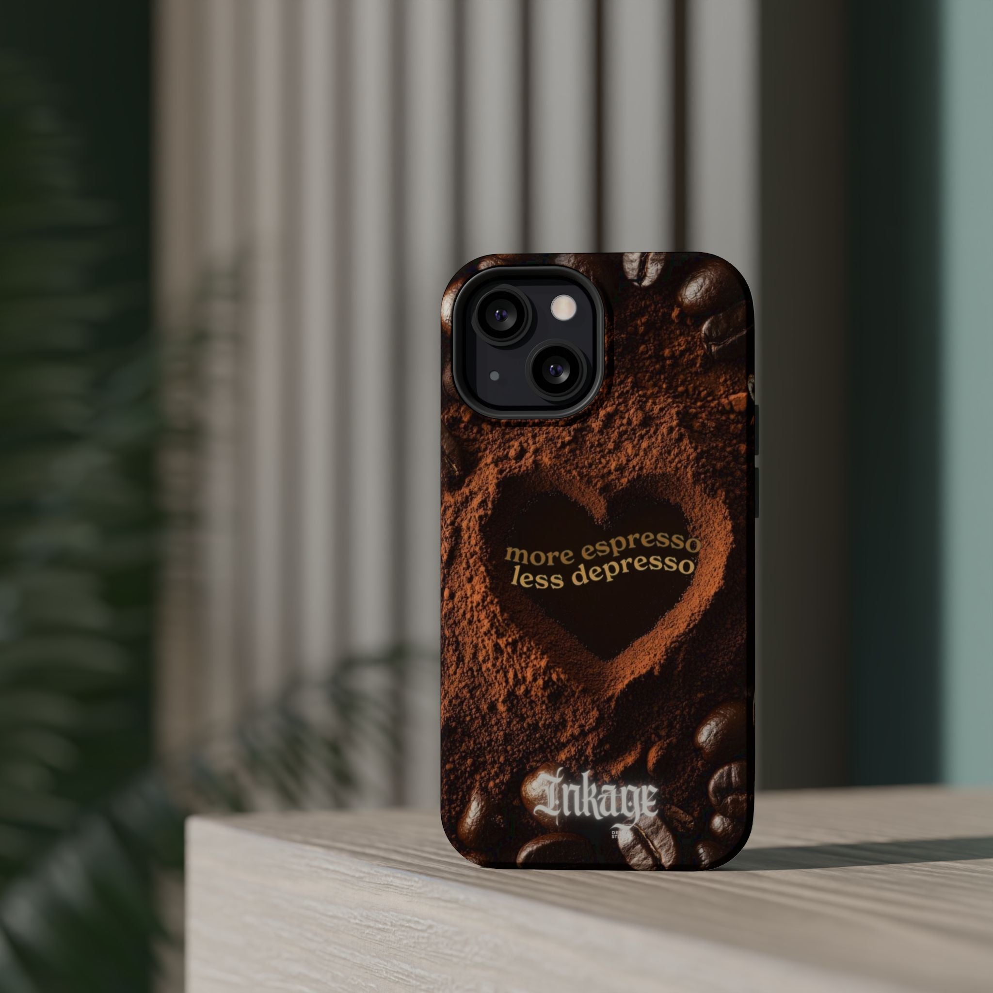 "More Espresso Less Depresso" Magnetic Phone Cases (Quote)