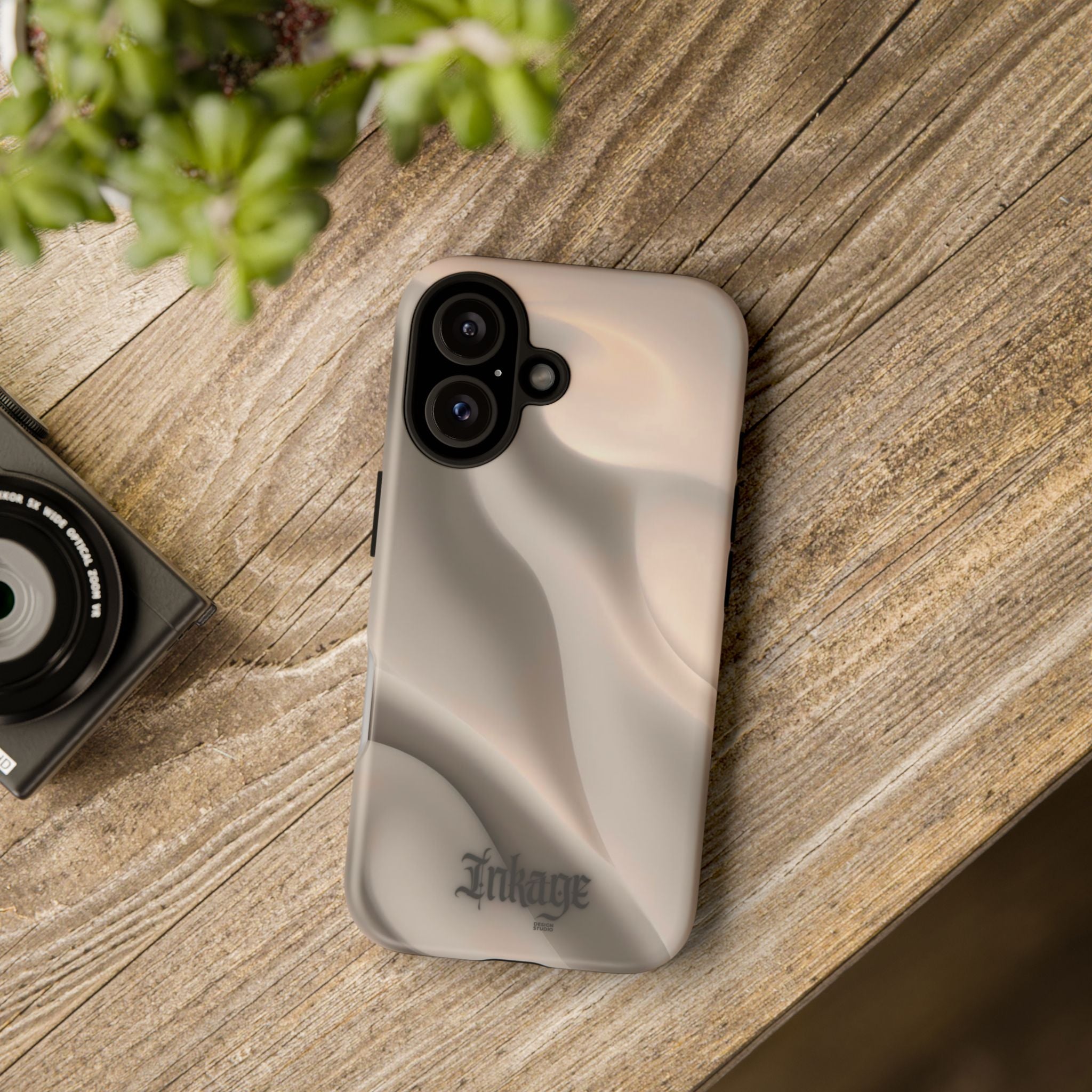 Beige Wavy Flow Tough Phone Case (Minimal)