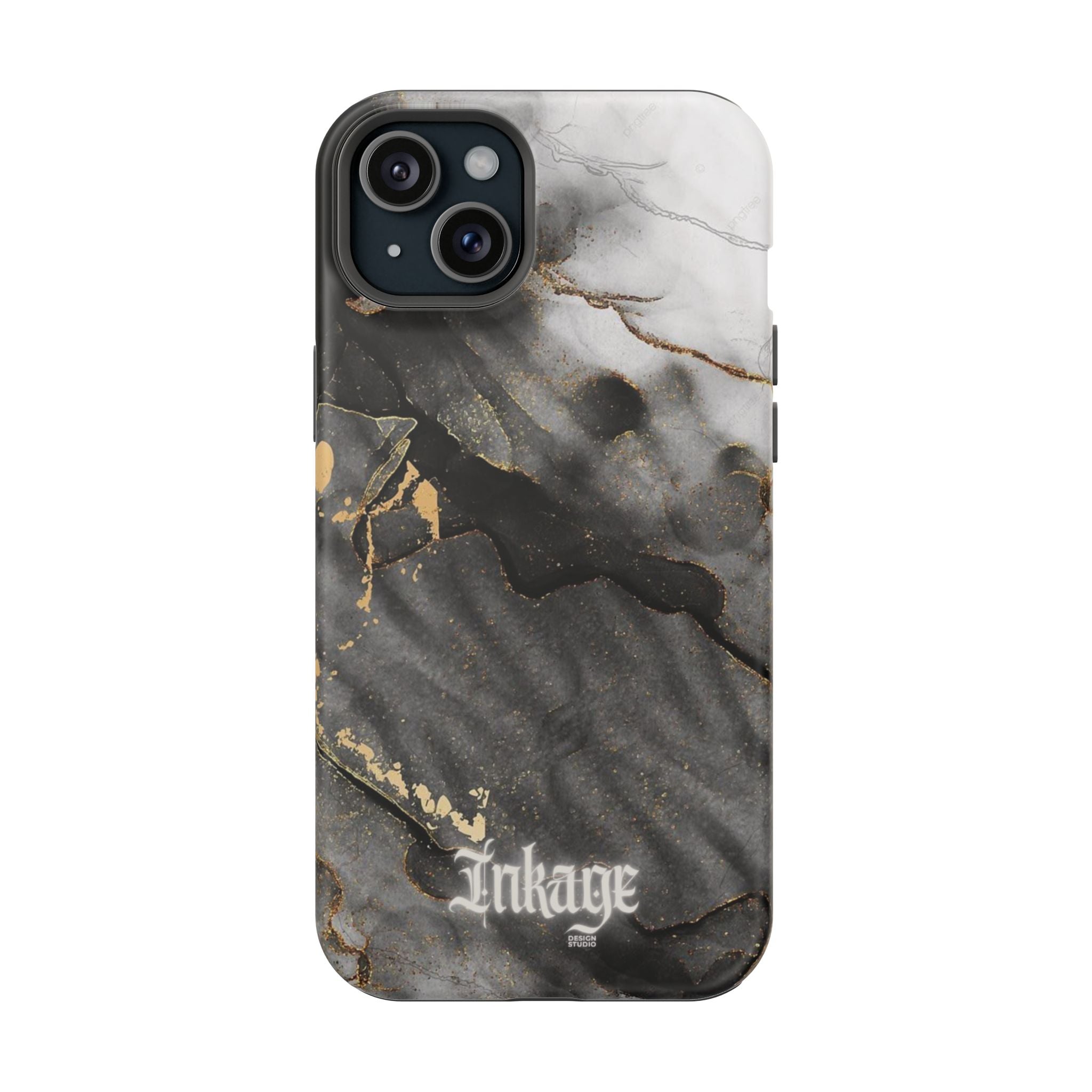 White Noir Marble Gold Foil Magnetic Phone Cases (Minimal)
