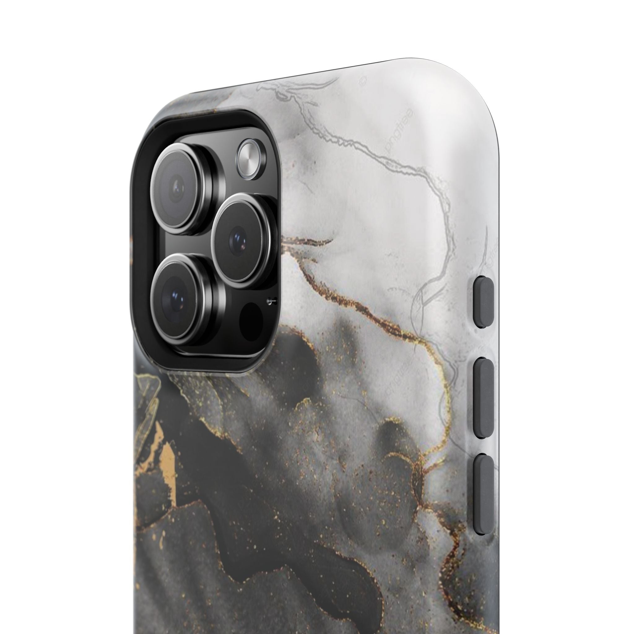 White Noir Marble Gold Foil Magnetic Phone Cases