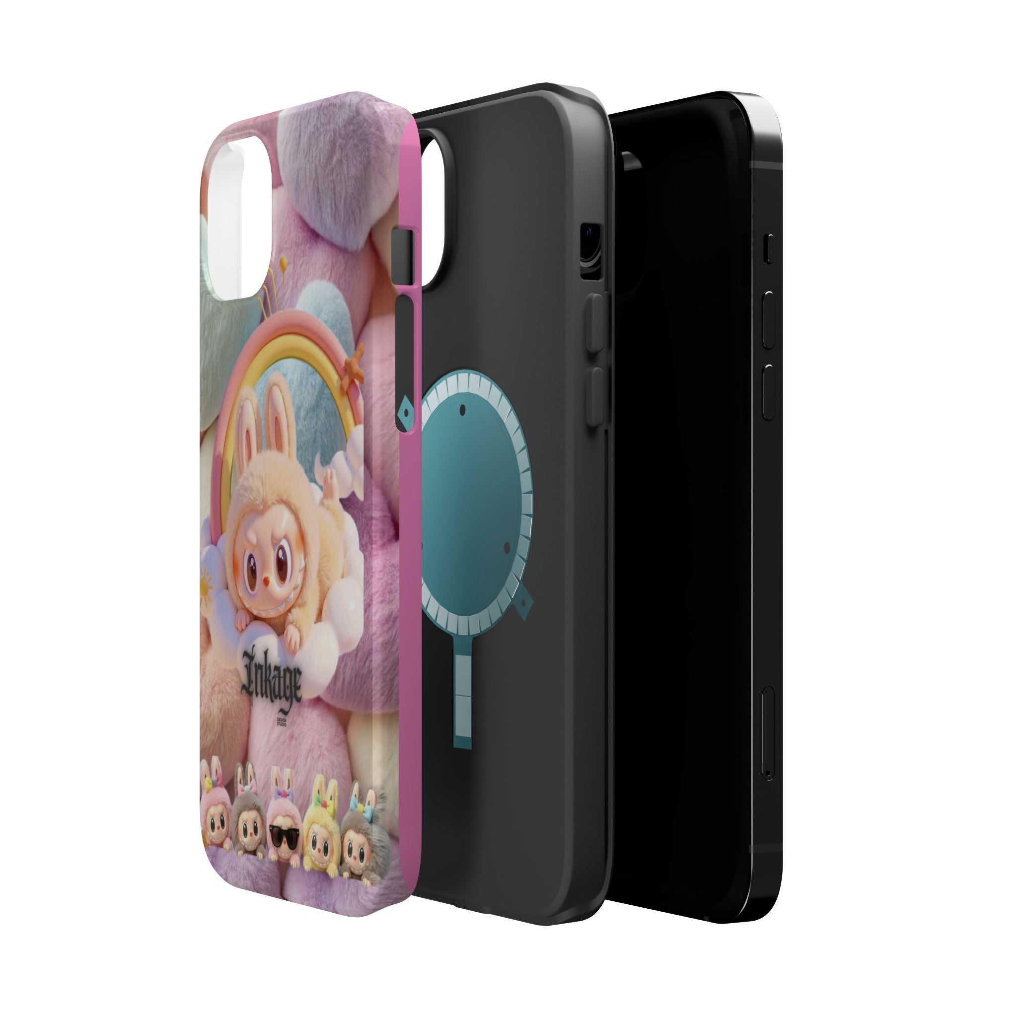 Pastel Rainbow Labubu Magnetic Phone Cases(Animation)