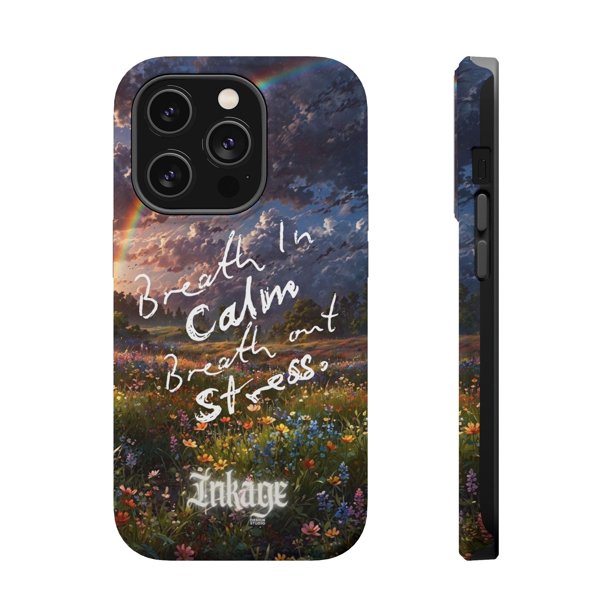 "Breath in Calm Breath out Stress" Magnetic Phone Cases (Quote)