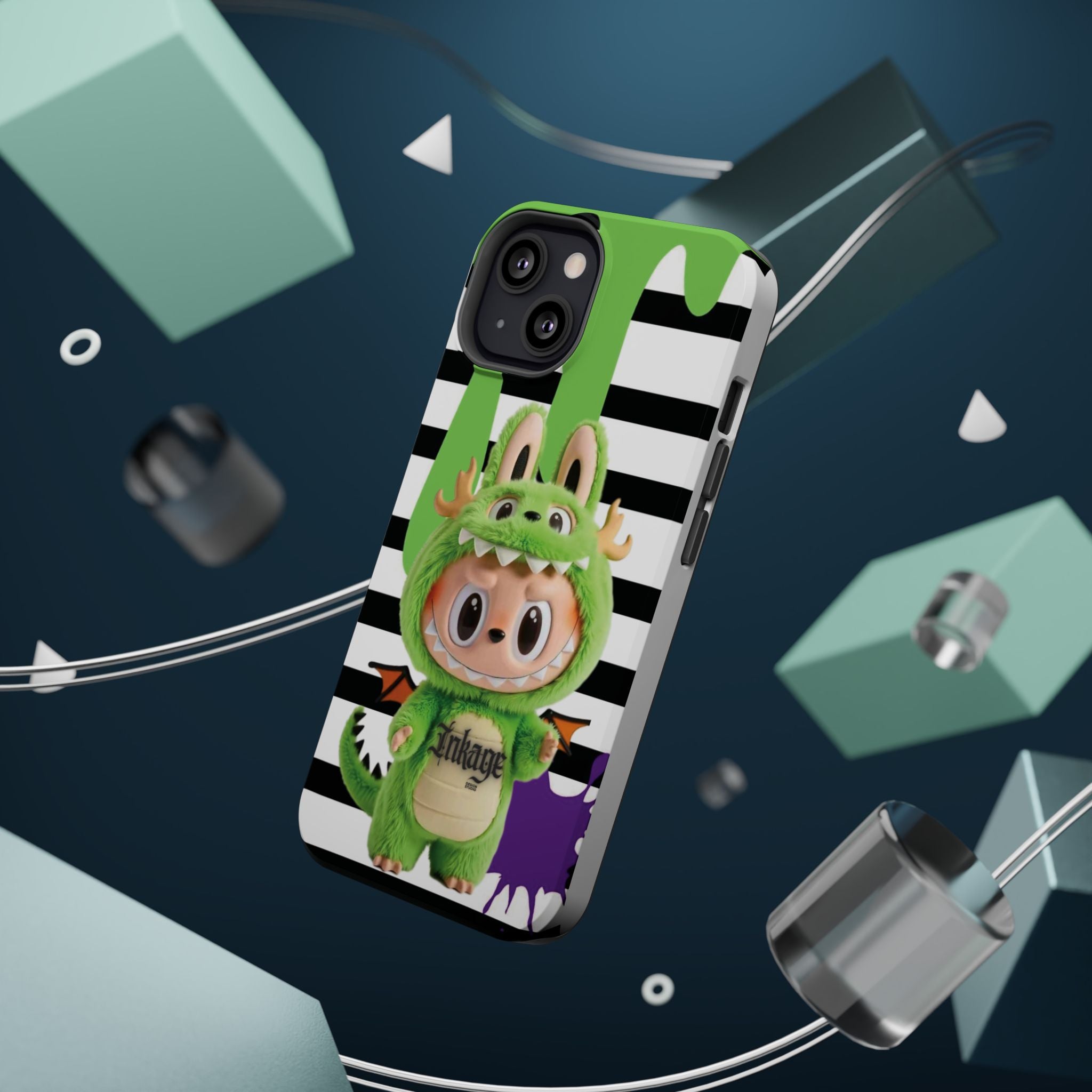 Greenie Labubu Spooky Magnetic Phone Case (Animation)