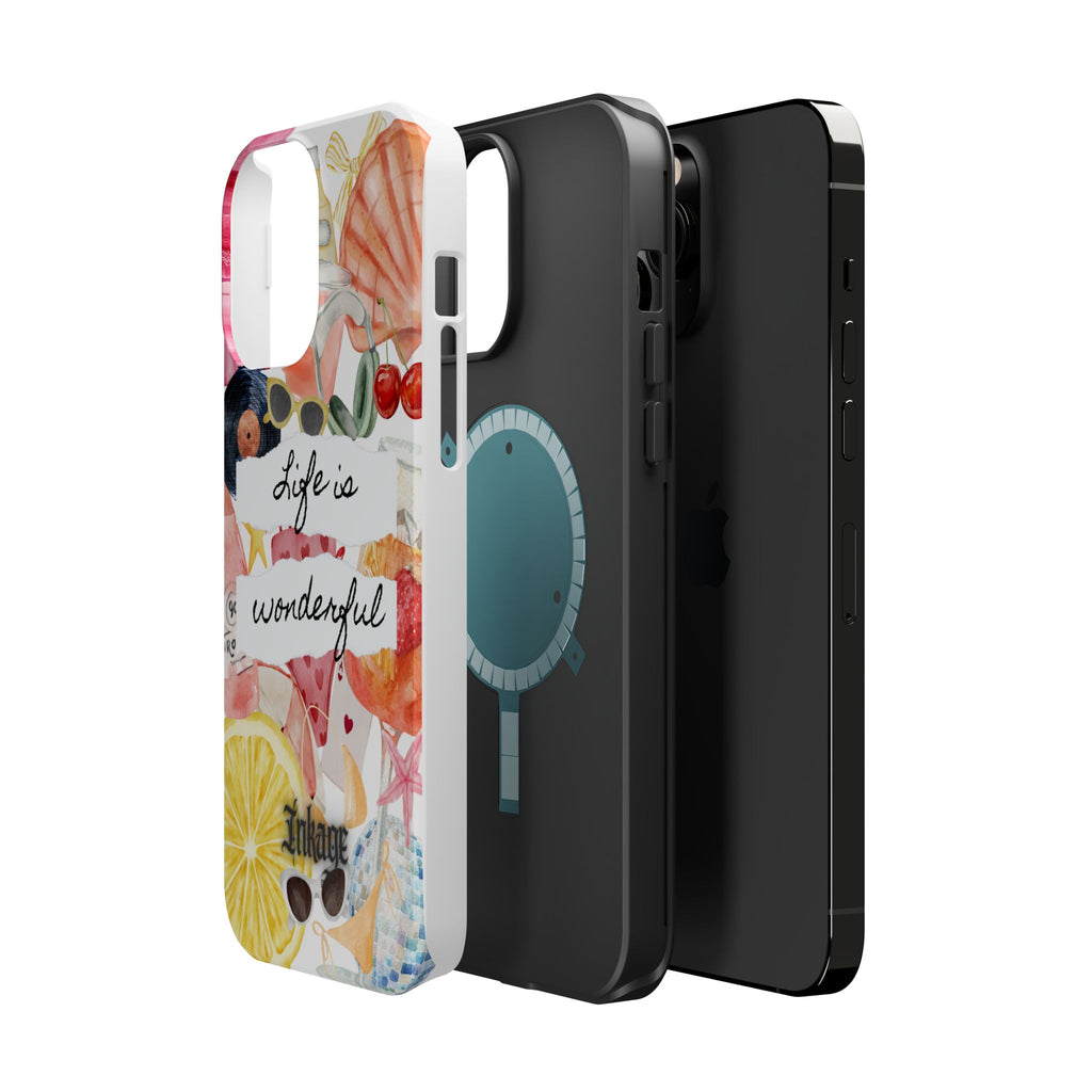 "Life is Wonderful" Quote Magnetic Phone Cases (Quote)