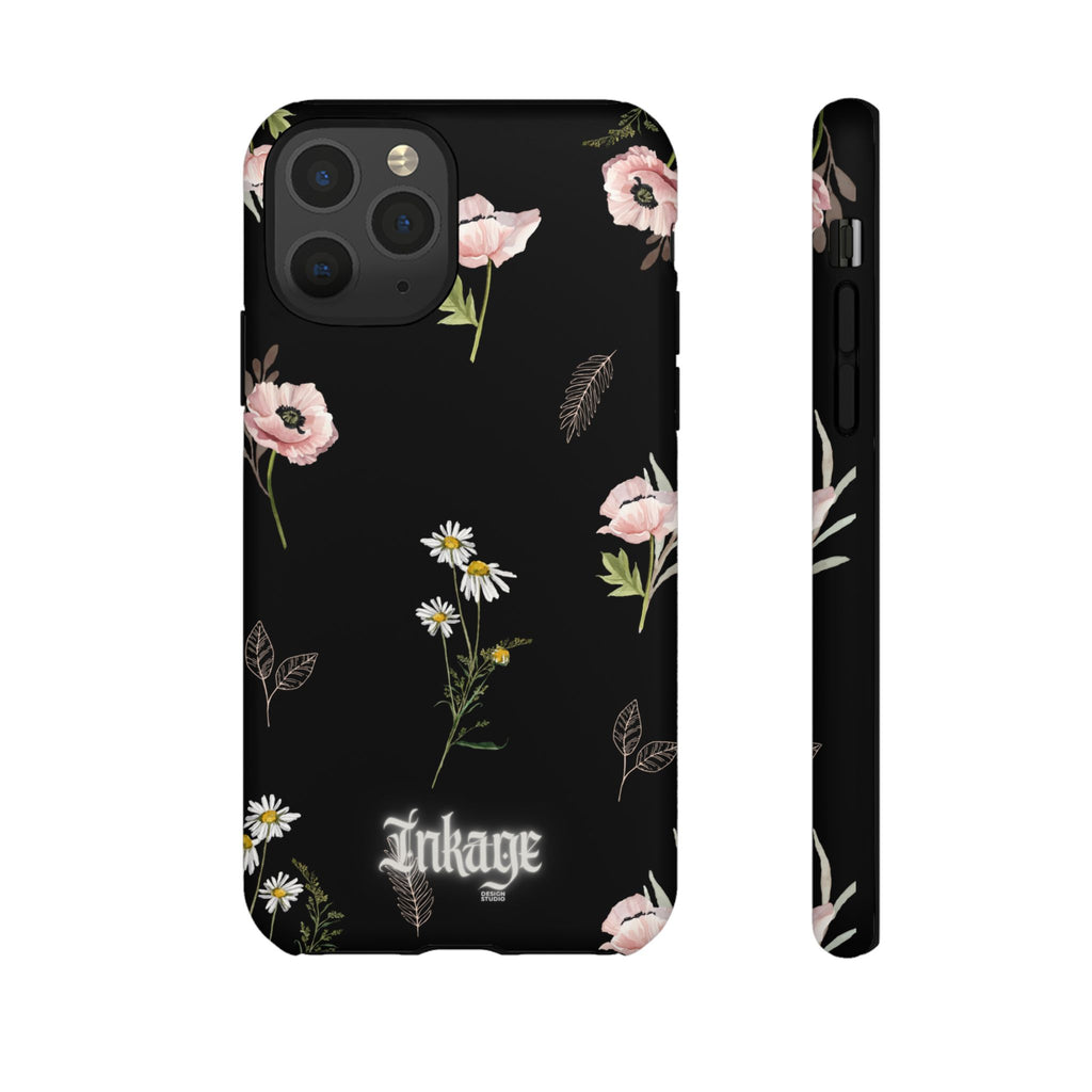 Elegant Black Florals Tough Phone Cases (Minimal)