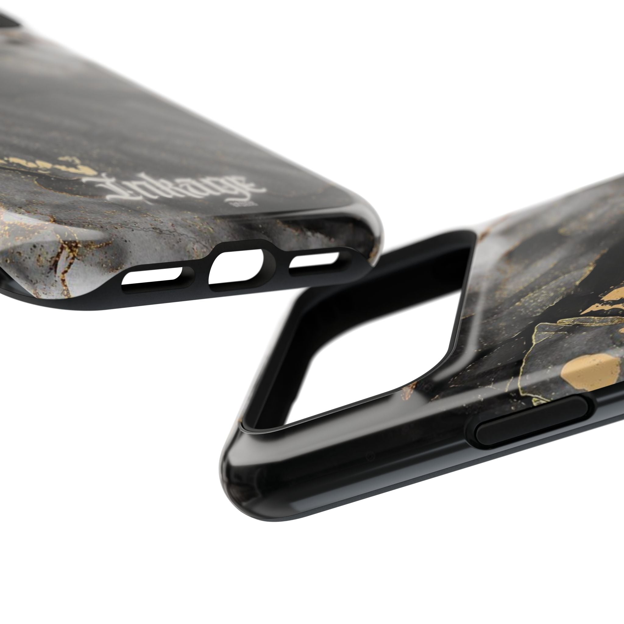White Noir Marble Gold Foil Magnetic Phone Cases (Minimal)