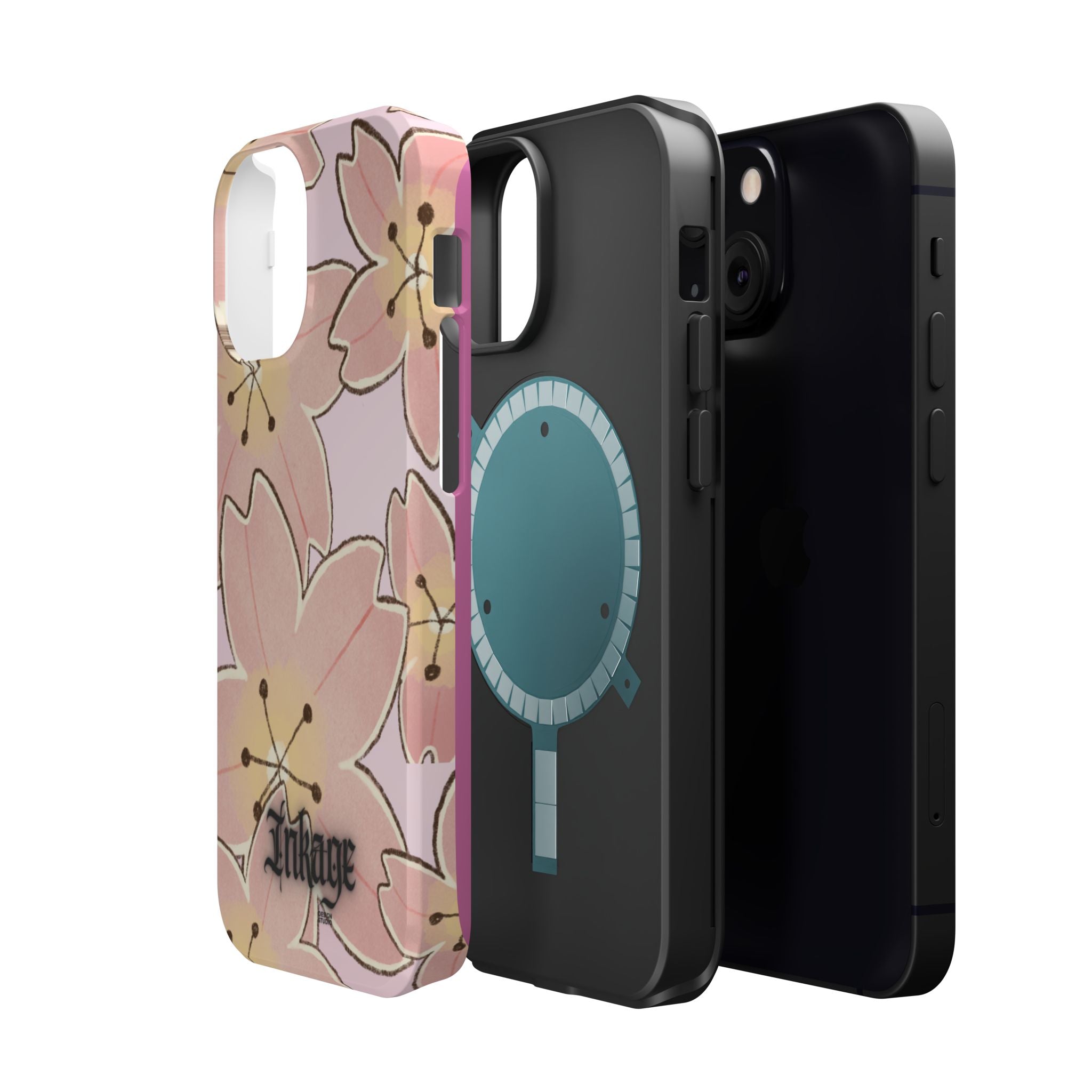 Charming Floral Magnetic Phone Case (Minimal)