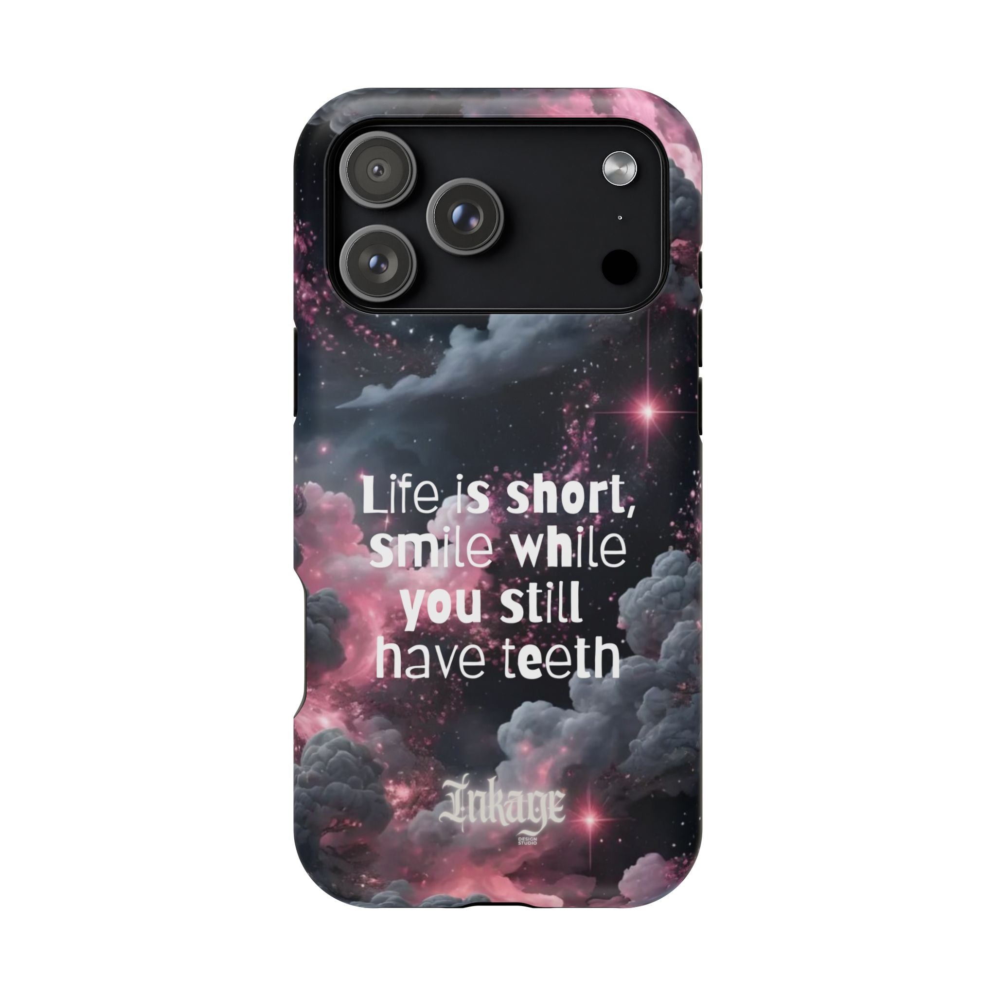 “Life is Short, Smile While You Still Have Teeth” Magnetic Phone Cases (Quote)