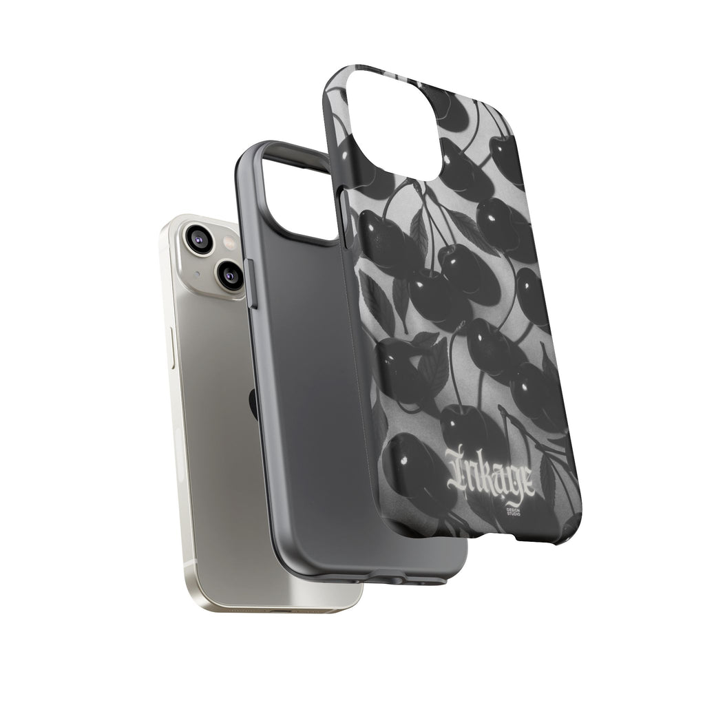 Black Cherry Print Tough Phone Cases (Minimal)