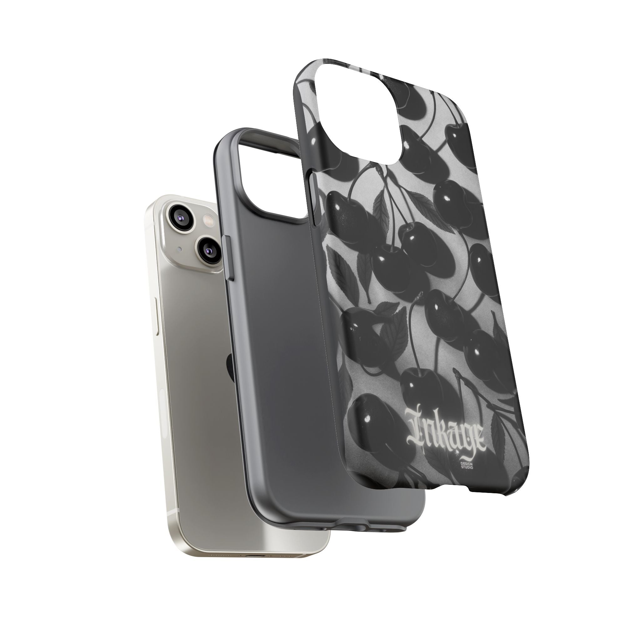Black Cherry Print Tough Phone Cases (Minimal)