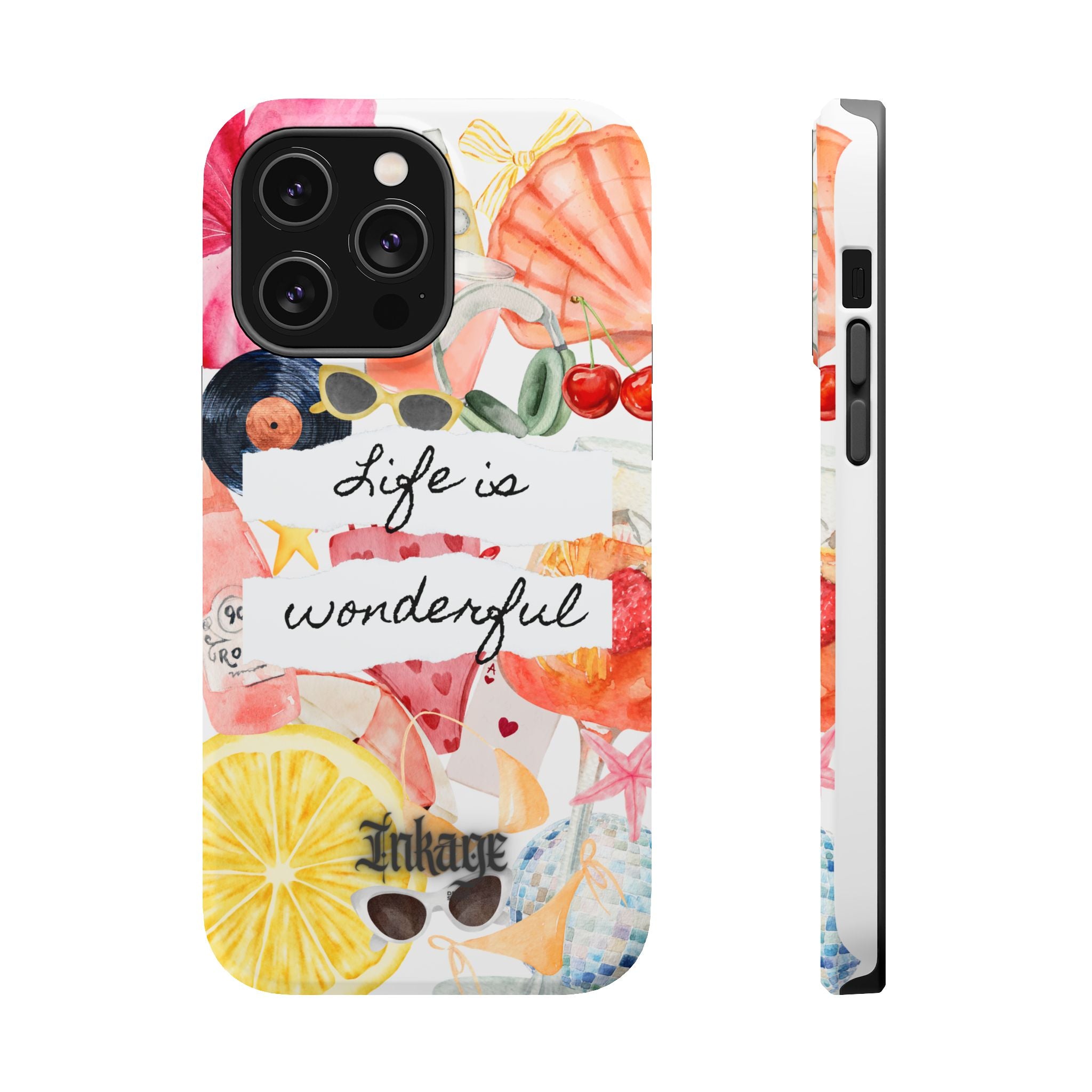 "Life is Wonderful" Quote Magnetic Phone Cases (Quote)