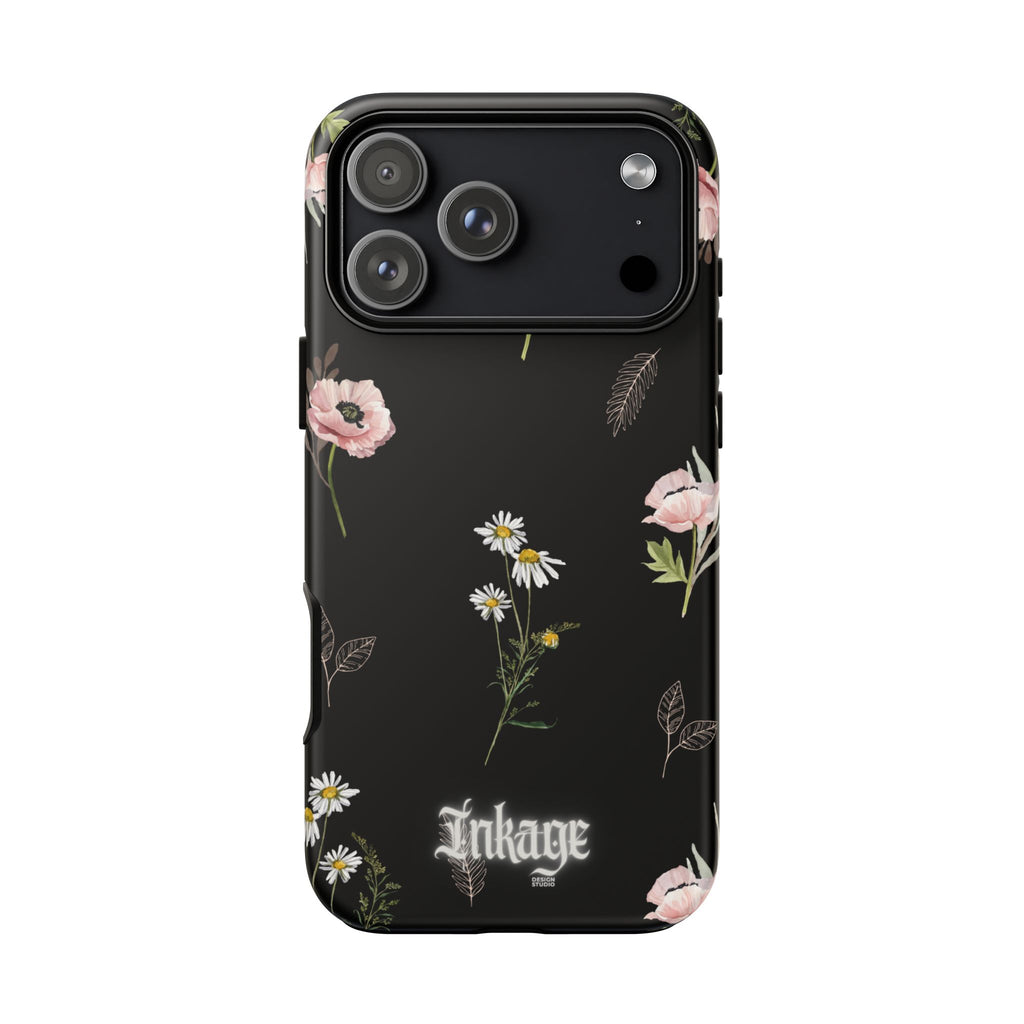 Elegant Black Florals Tough Phone Cases (Minimal)
