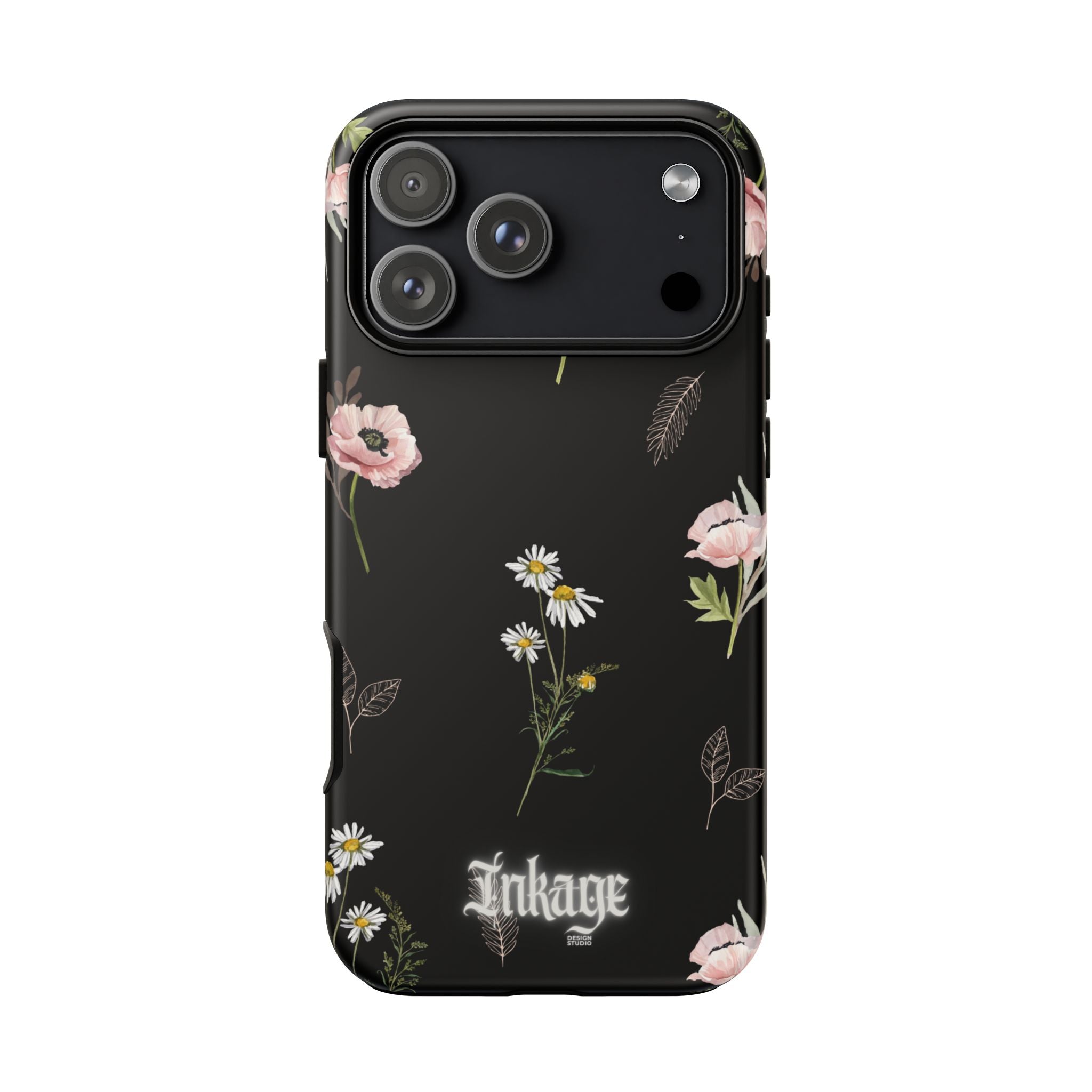 Elegant Black Florals Tough Phone Cases (Minimal)