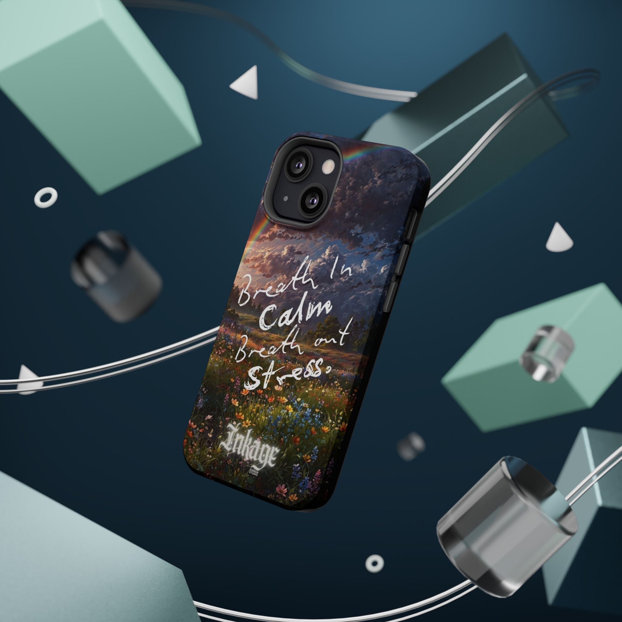 "Breath in Calm Breath out Stress" Magnetic Phone Cases (Quote)