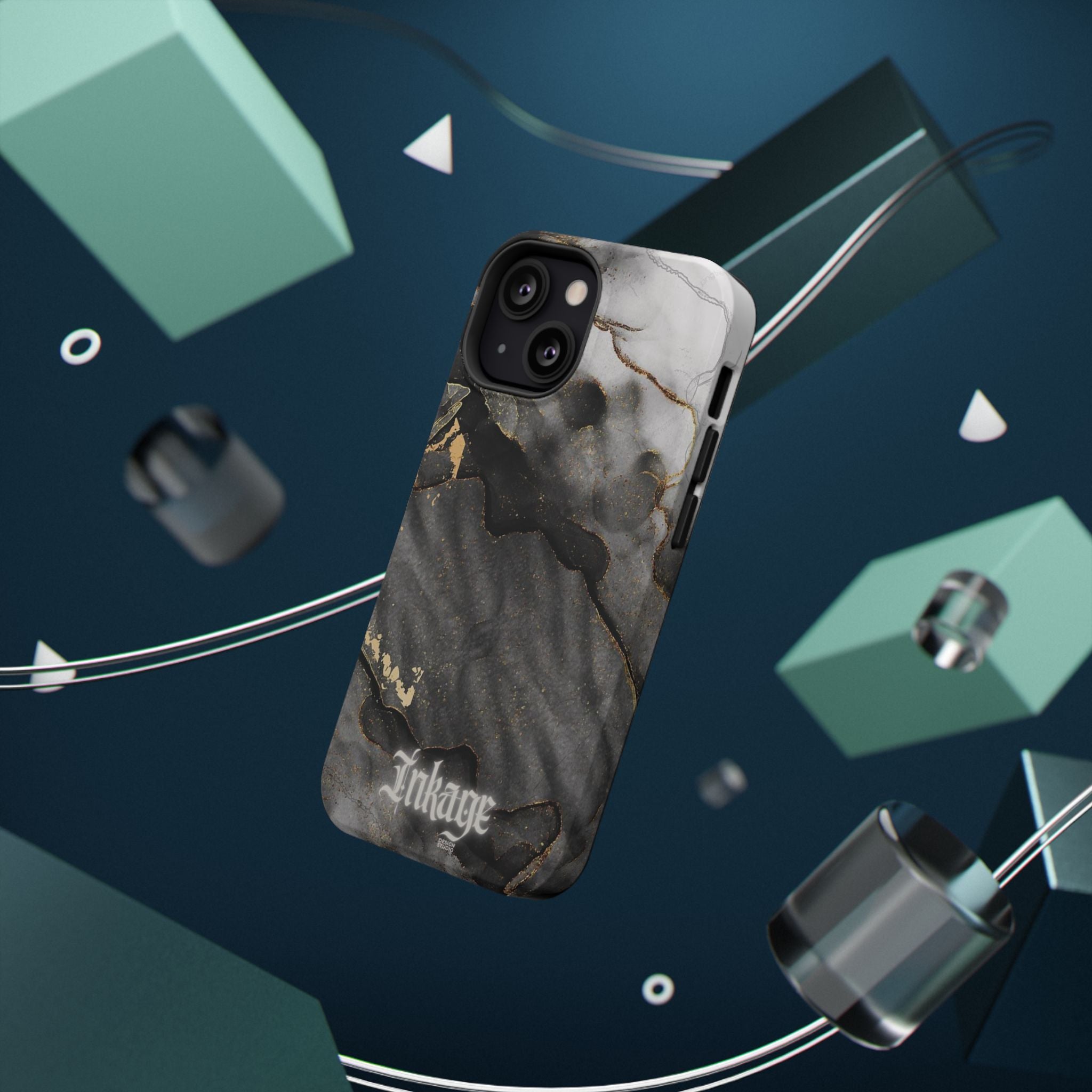 White Noir Marble Gold Foil Magnetic Phone Cases