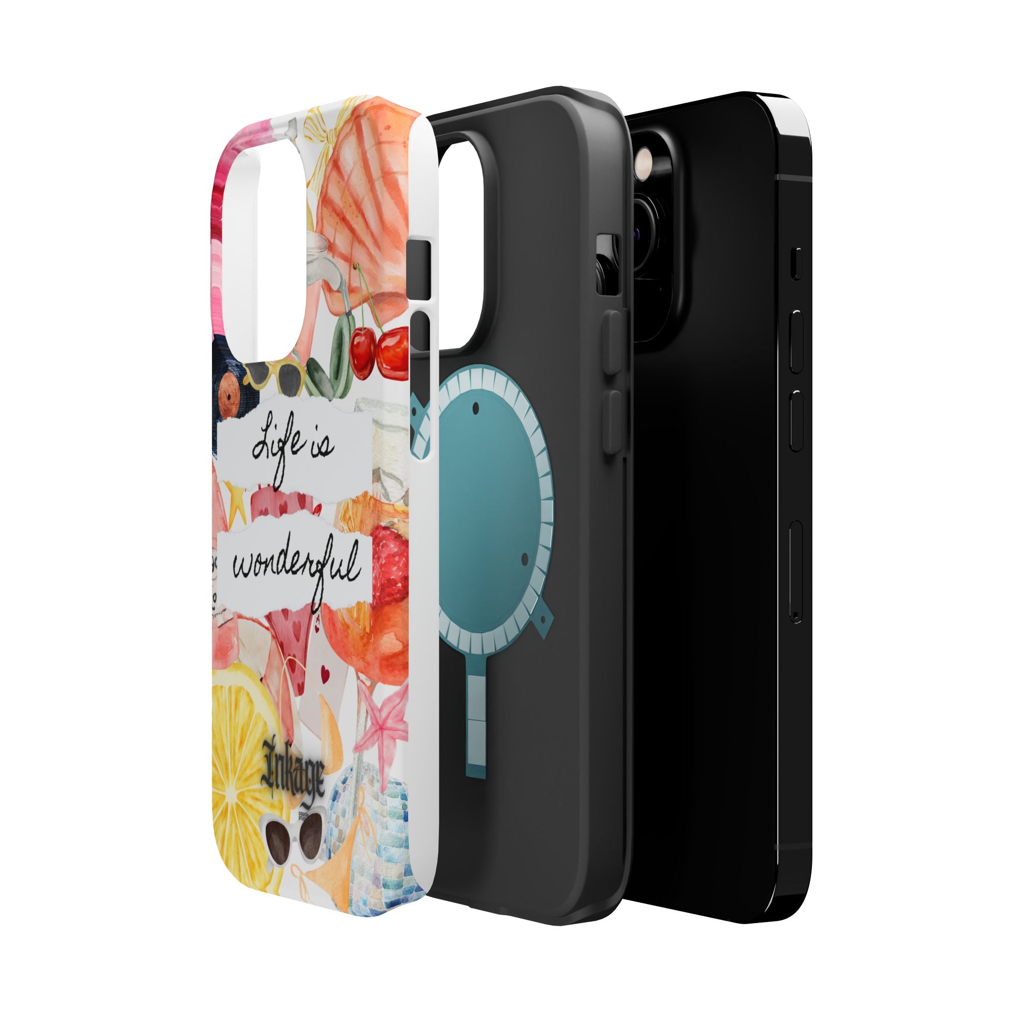 "Life is Wonderful" Quote Magnetic Phone Cases (Quote)