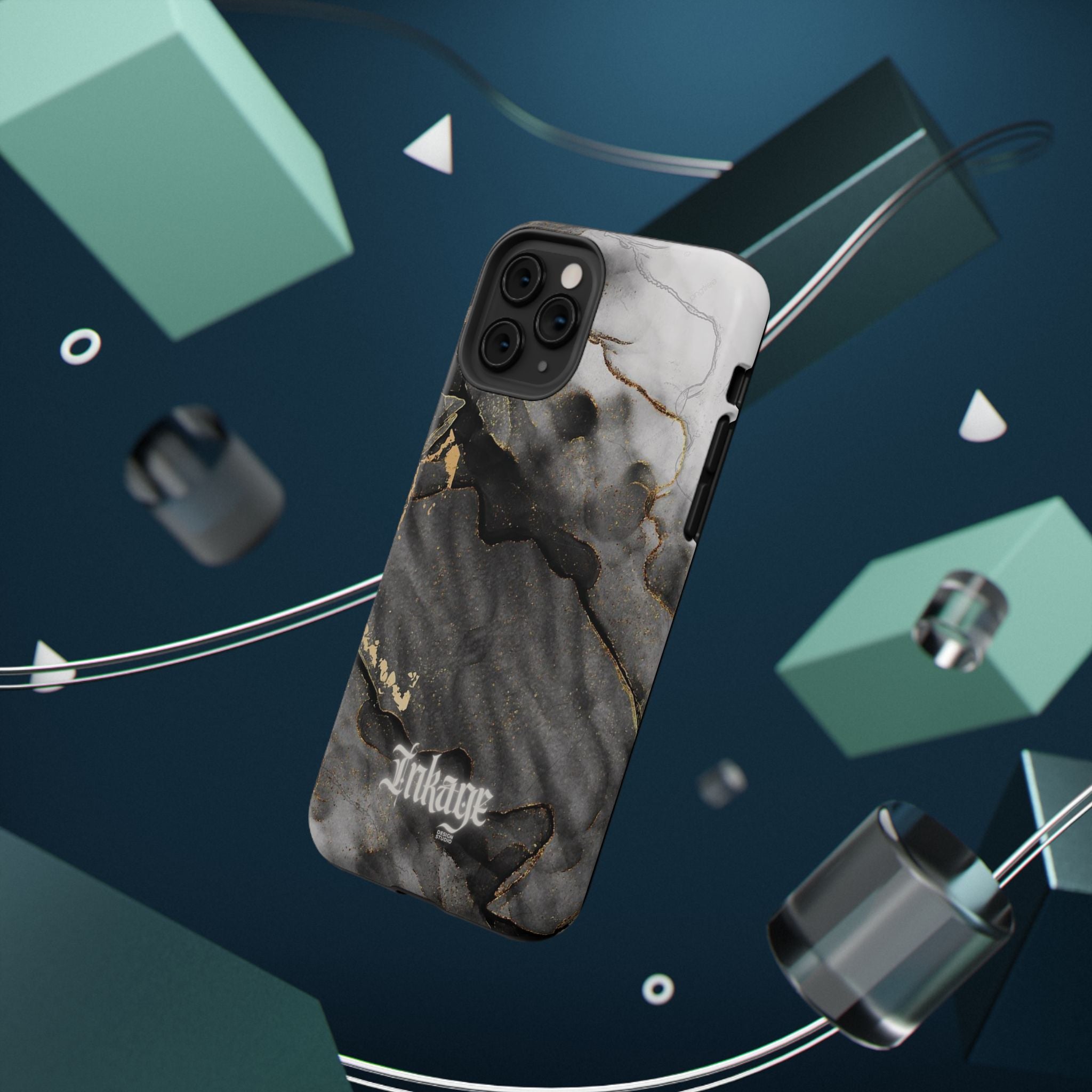 White Noir Marble Gold Foil Magnetic Phone Cases