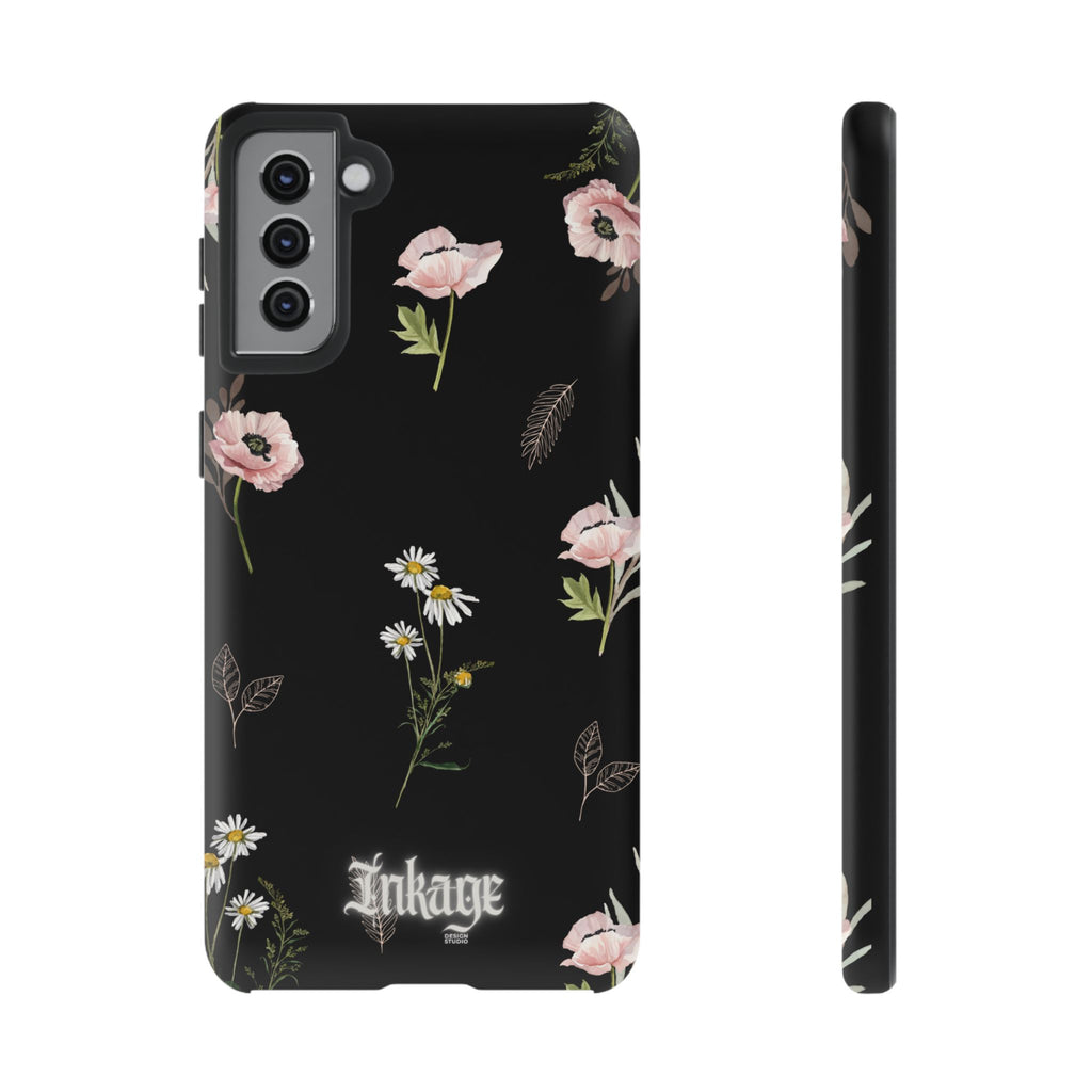 Elegant Black Florals Tough Phone Cases (Minimal)
