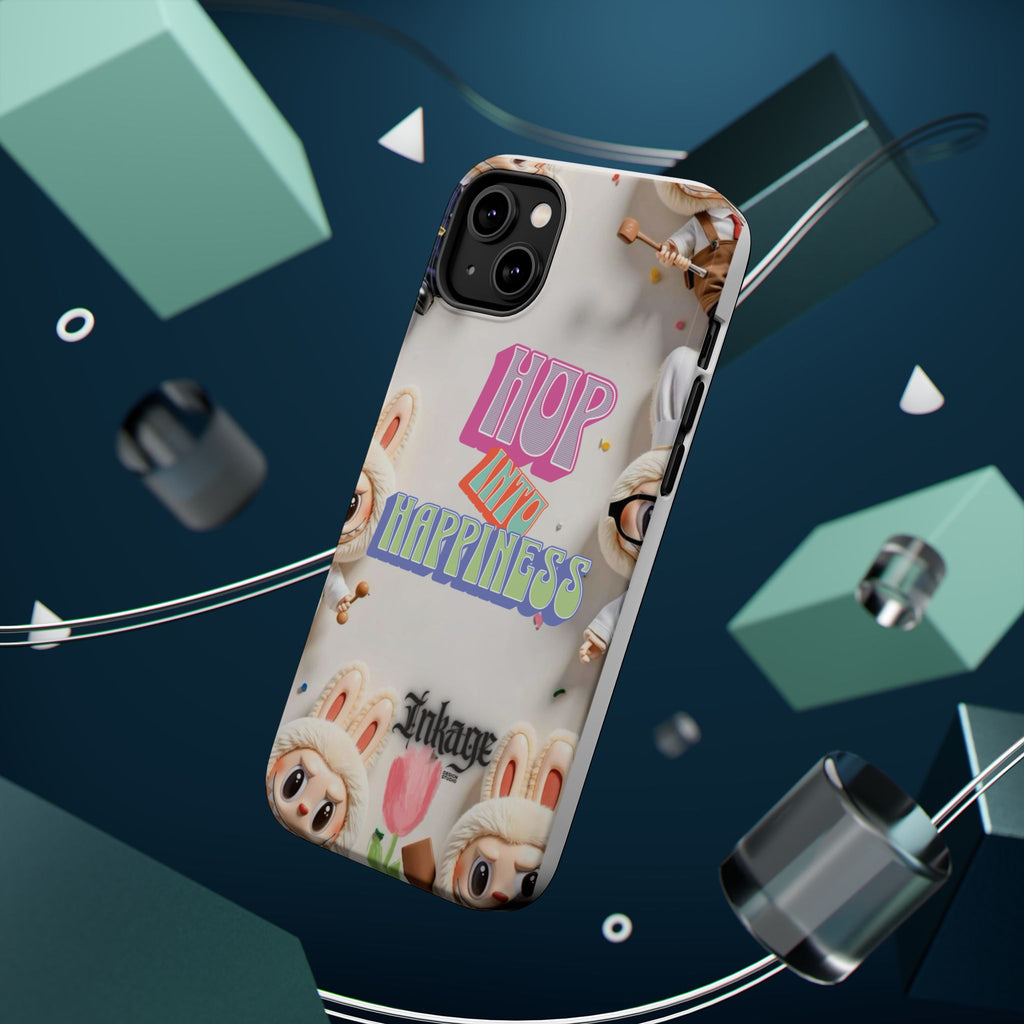 "Hop Into Happiness" Quote Magnetic Phone Case (Animation)