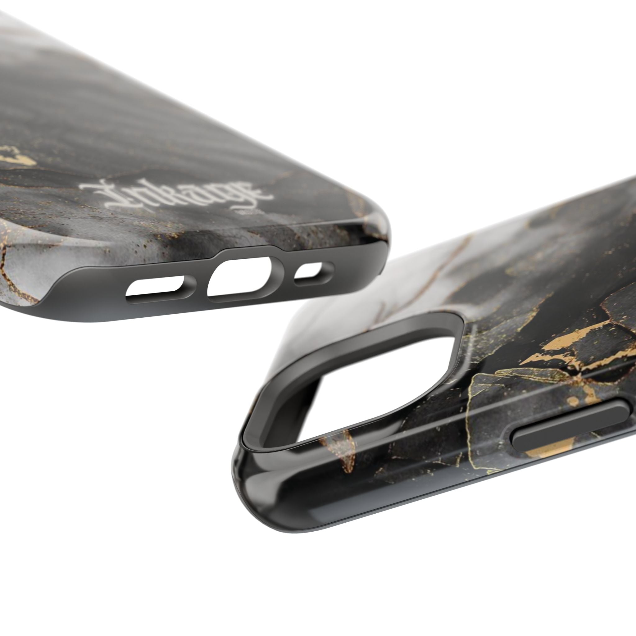 White Noir Marble Gold Foil Magnetic Phone Cases