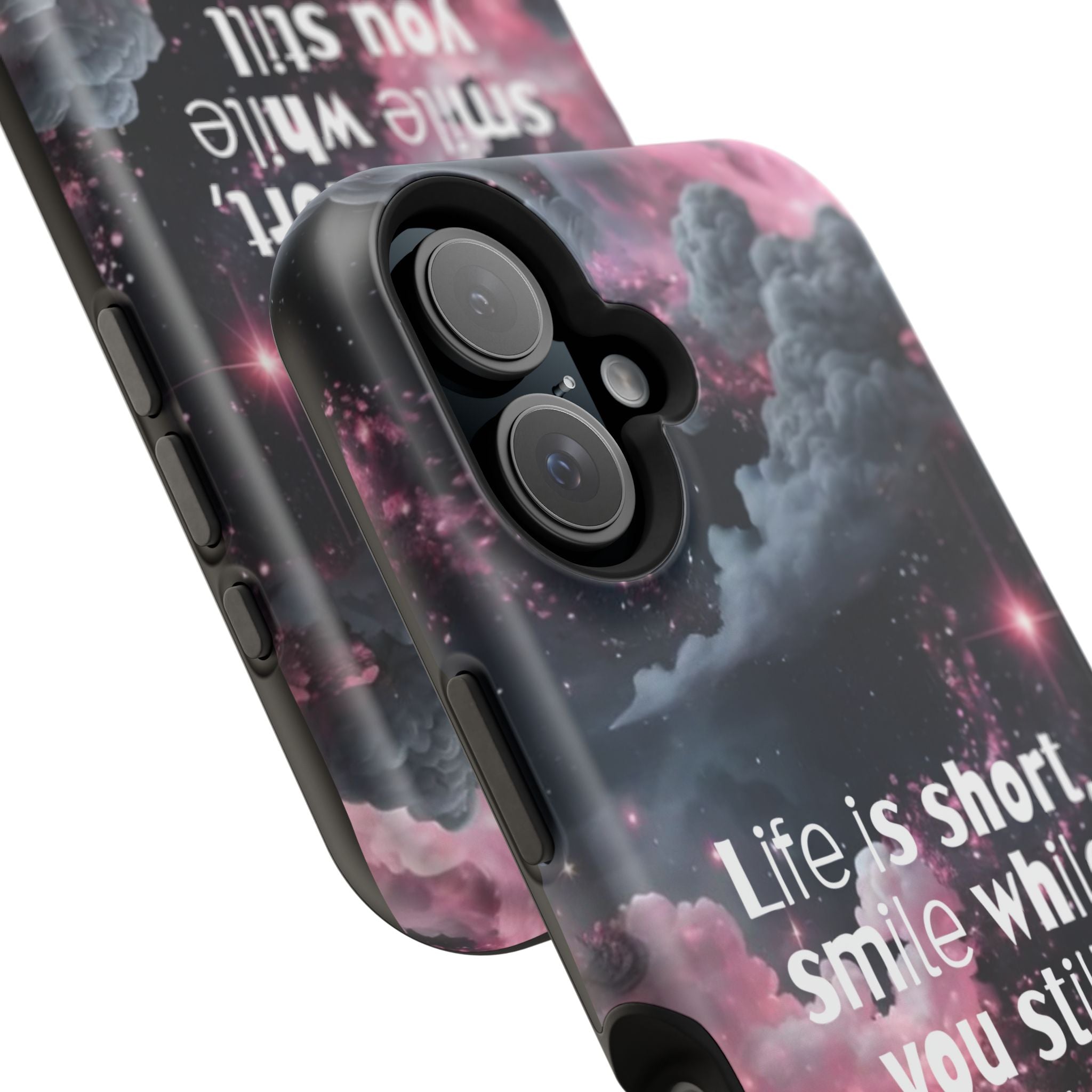 “Life is Short, Smile While You Still Have Teeth” Magnetic Phone Cases (Quote)