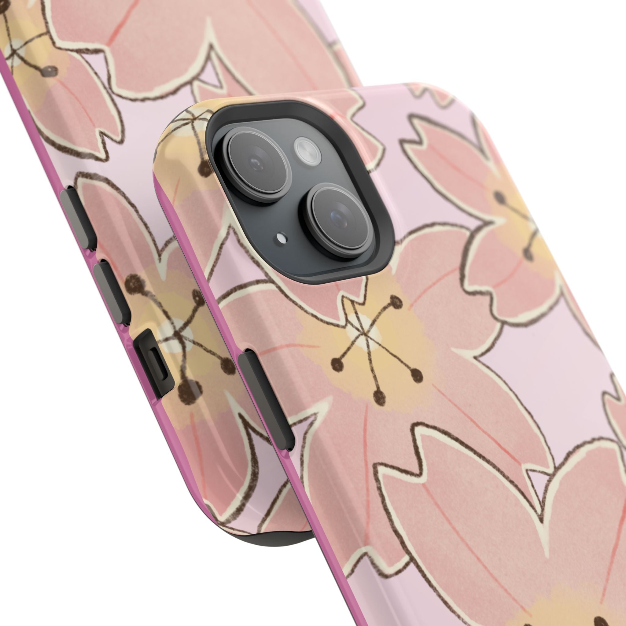 Charming Floral Magnetic Phone Case (Minimal)